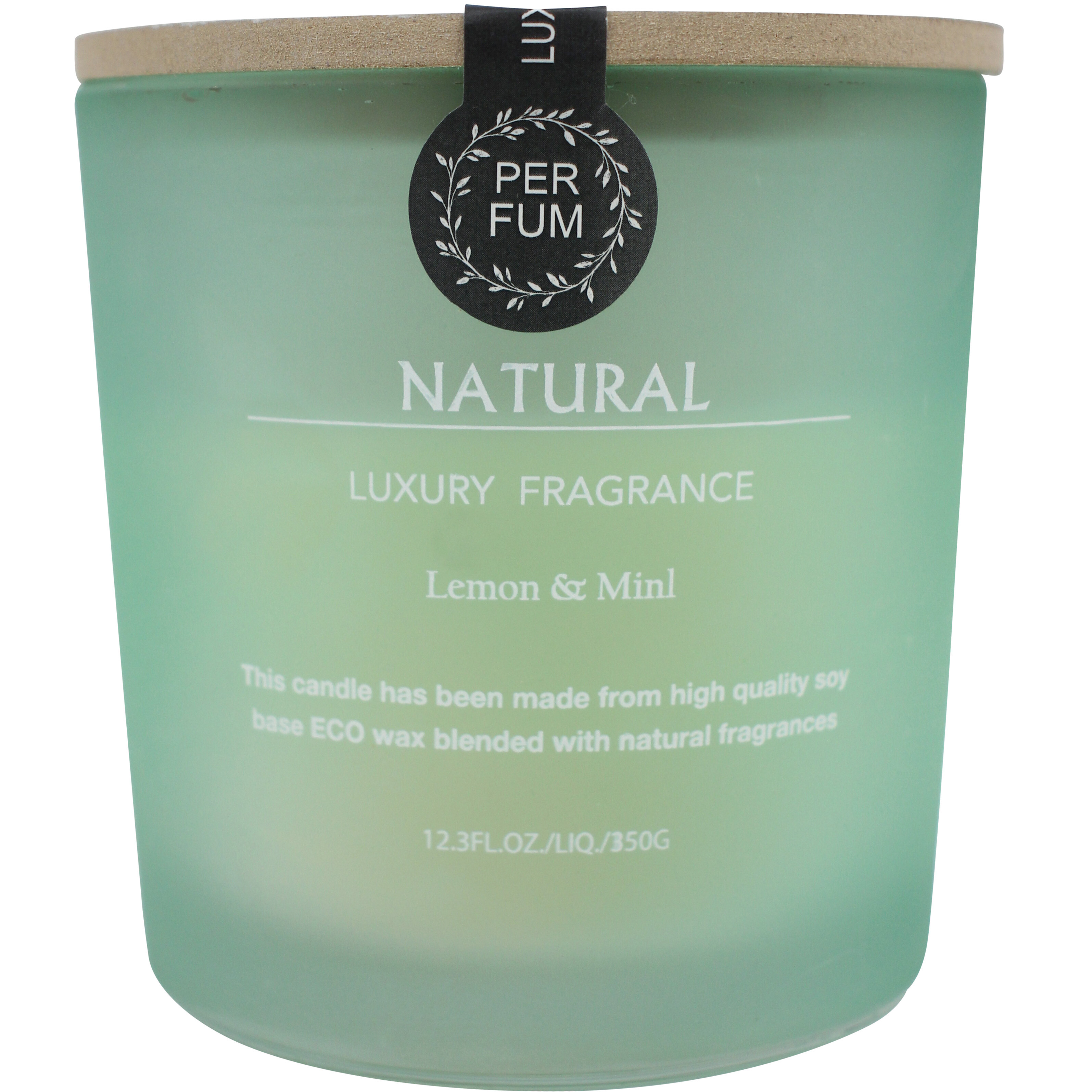 Candle Glass Luxury Lemon & Mint