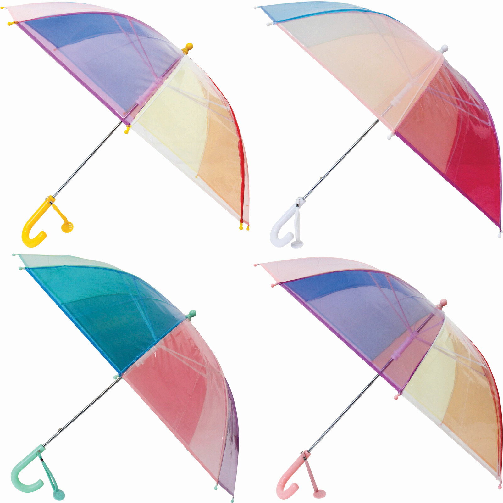 Kids Umbrella Pastel Clear Mix