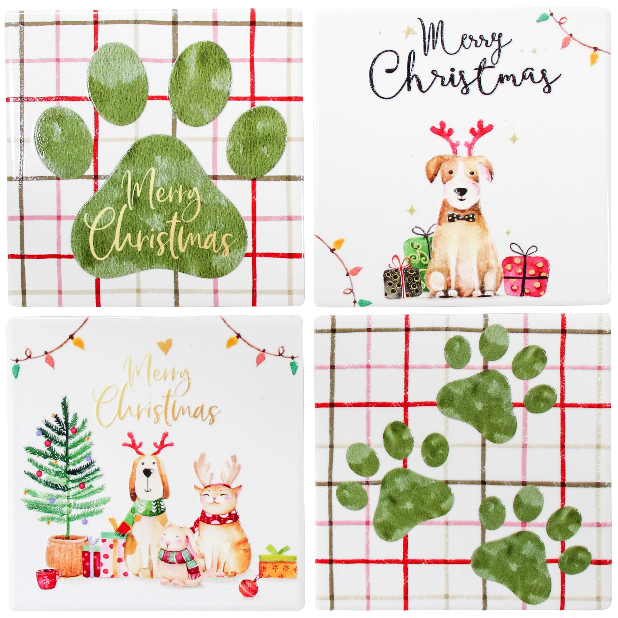 Coasters Pawprints & Presents