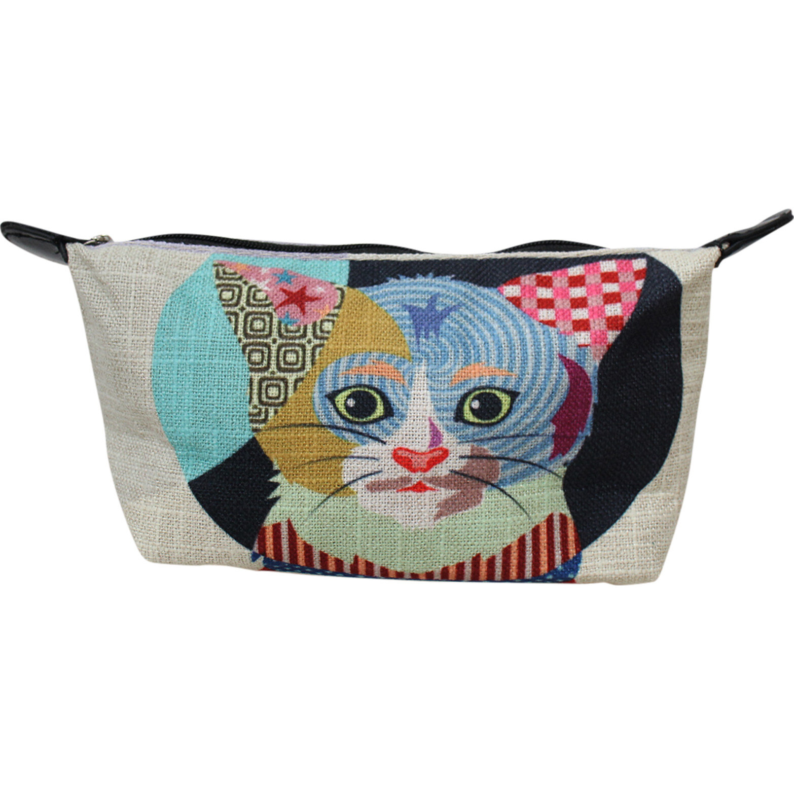 Makeup Bag Abstract Cat