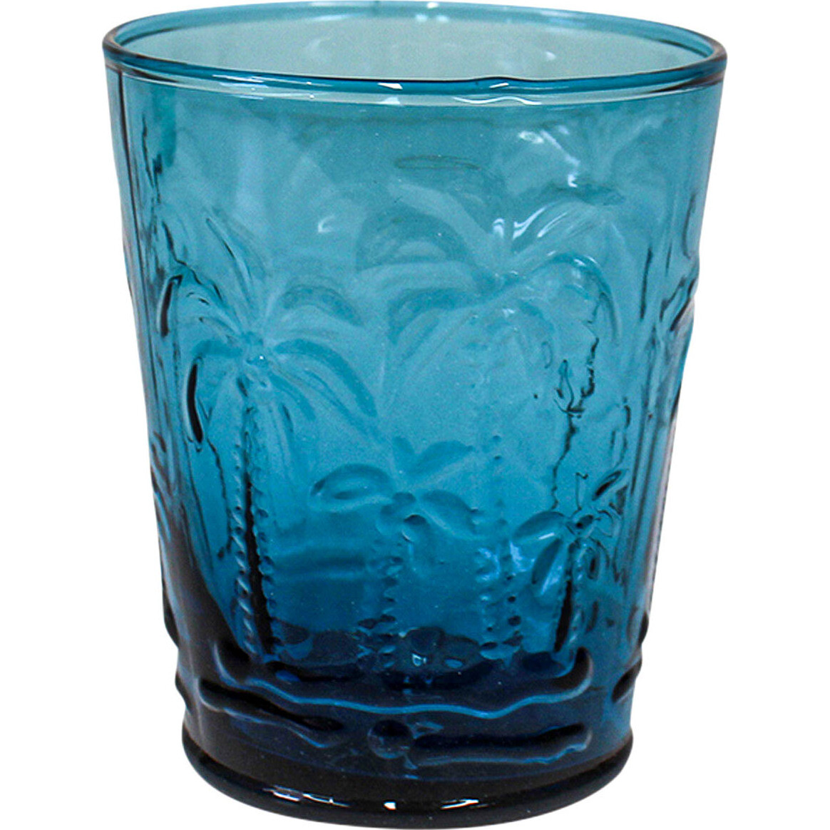 Tumbler Glass Palm Sapphire