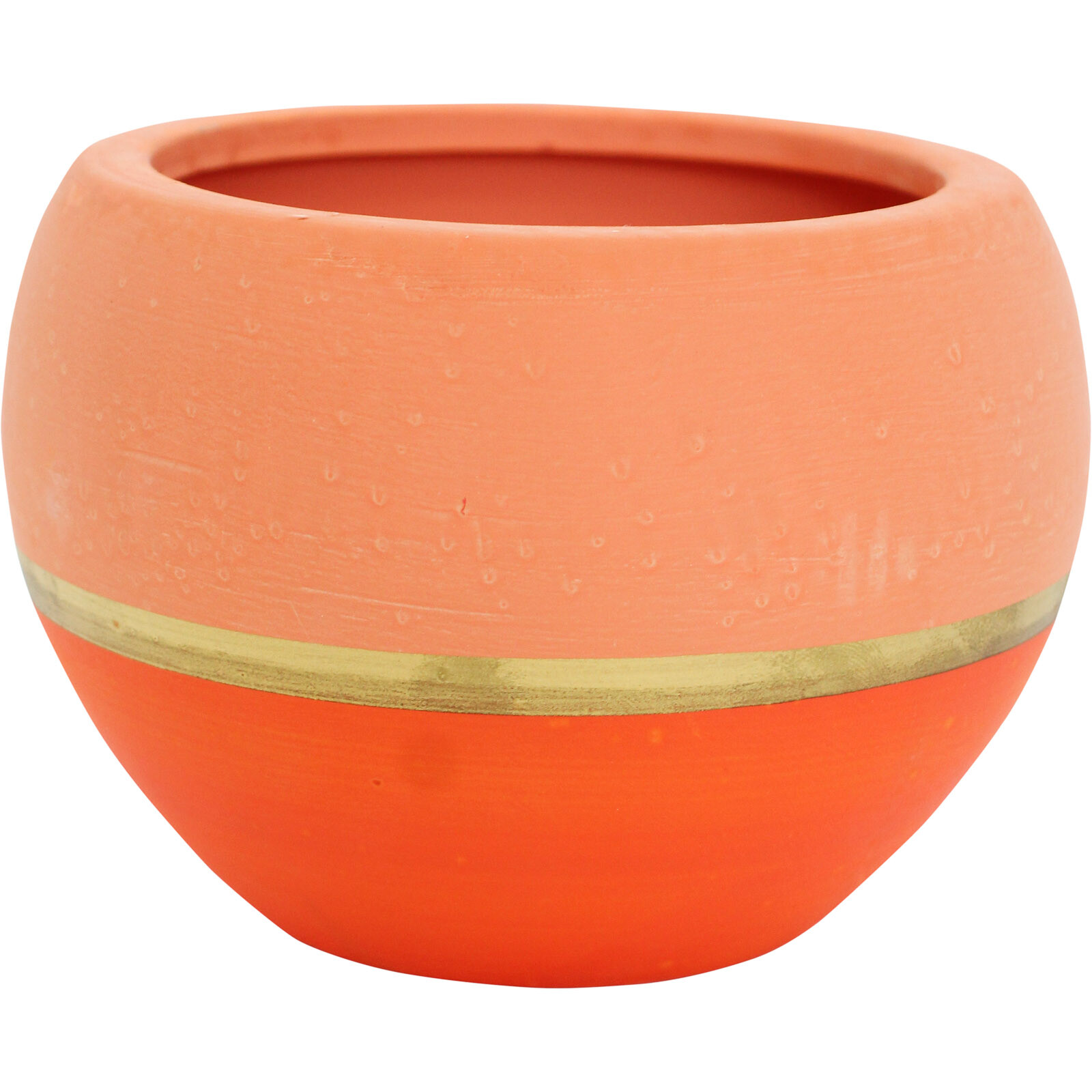 Pot Round Nat/ Orange