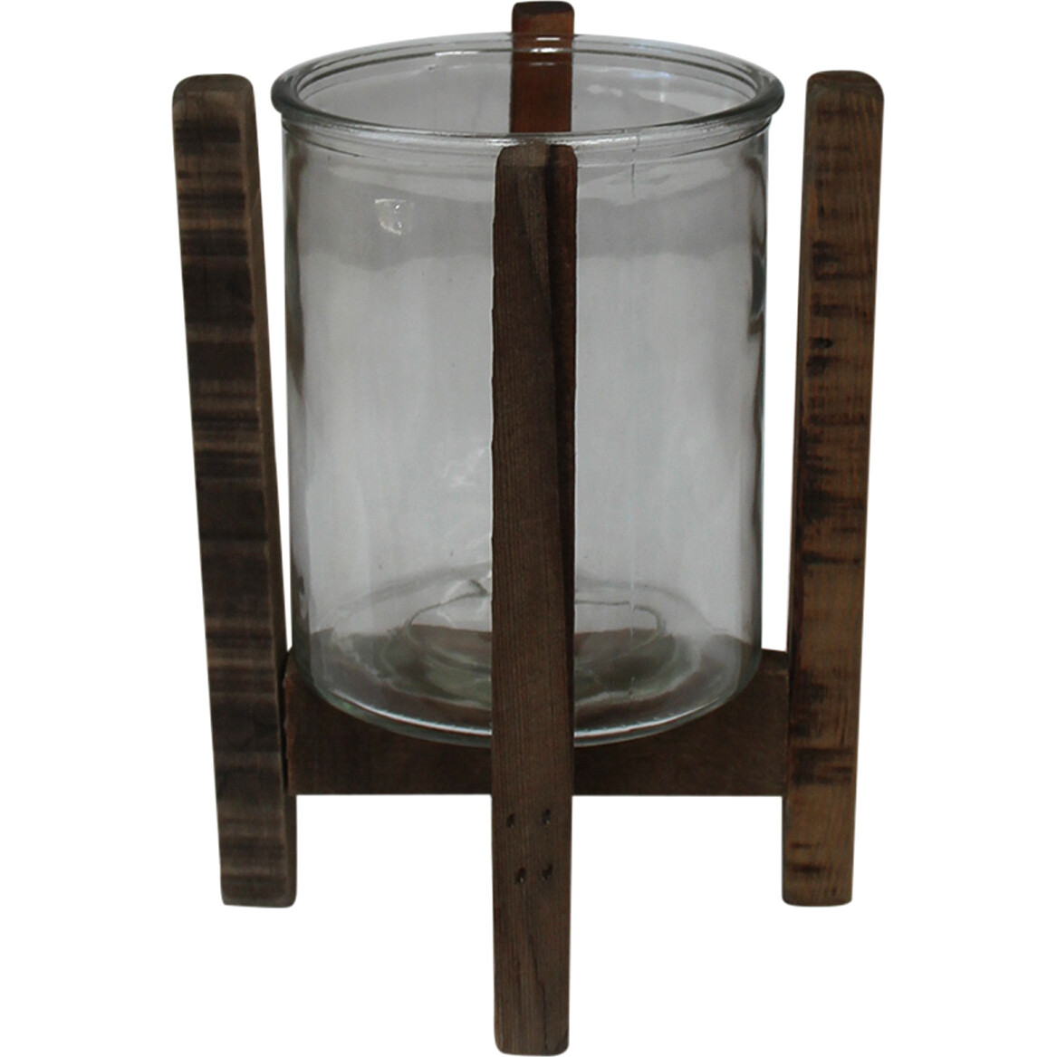 Candleholder Rustic Glass Sml