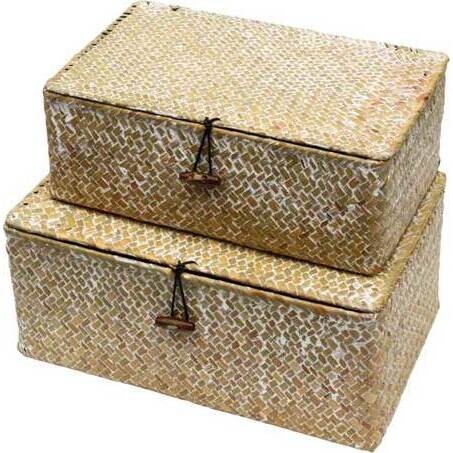 Woven Box Large Natural S/2