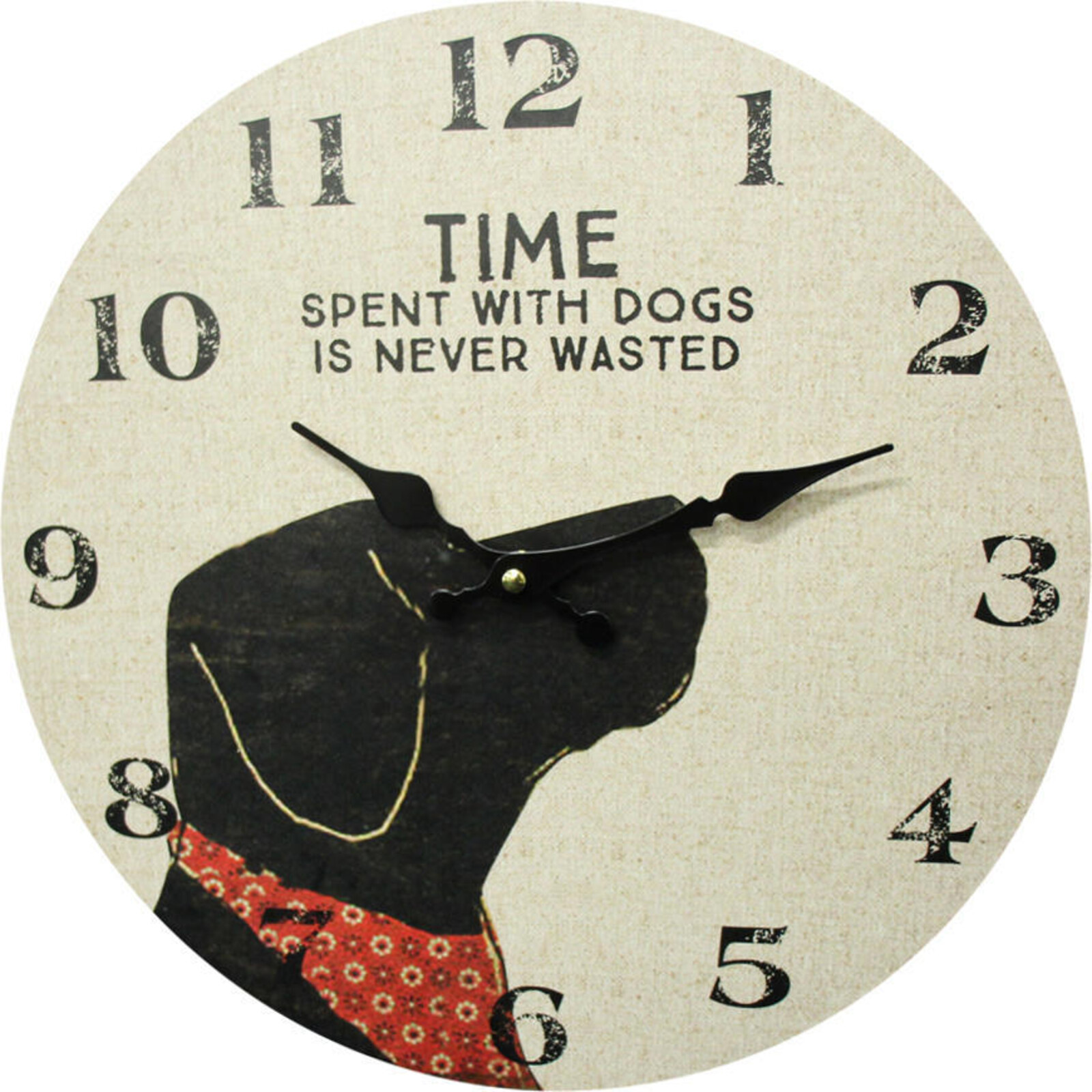 Clock Time Spent Dog 34cm