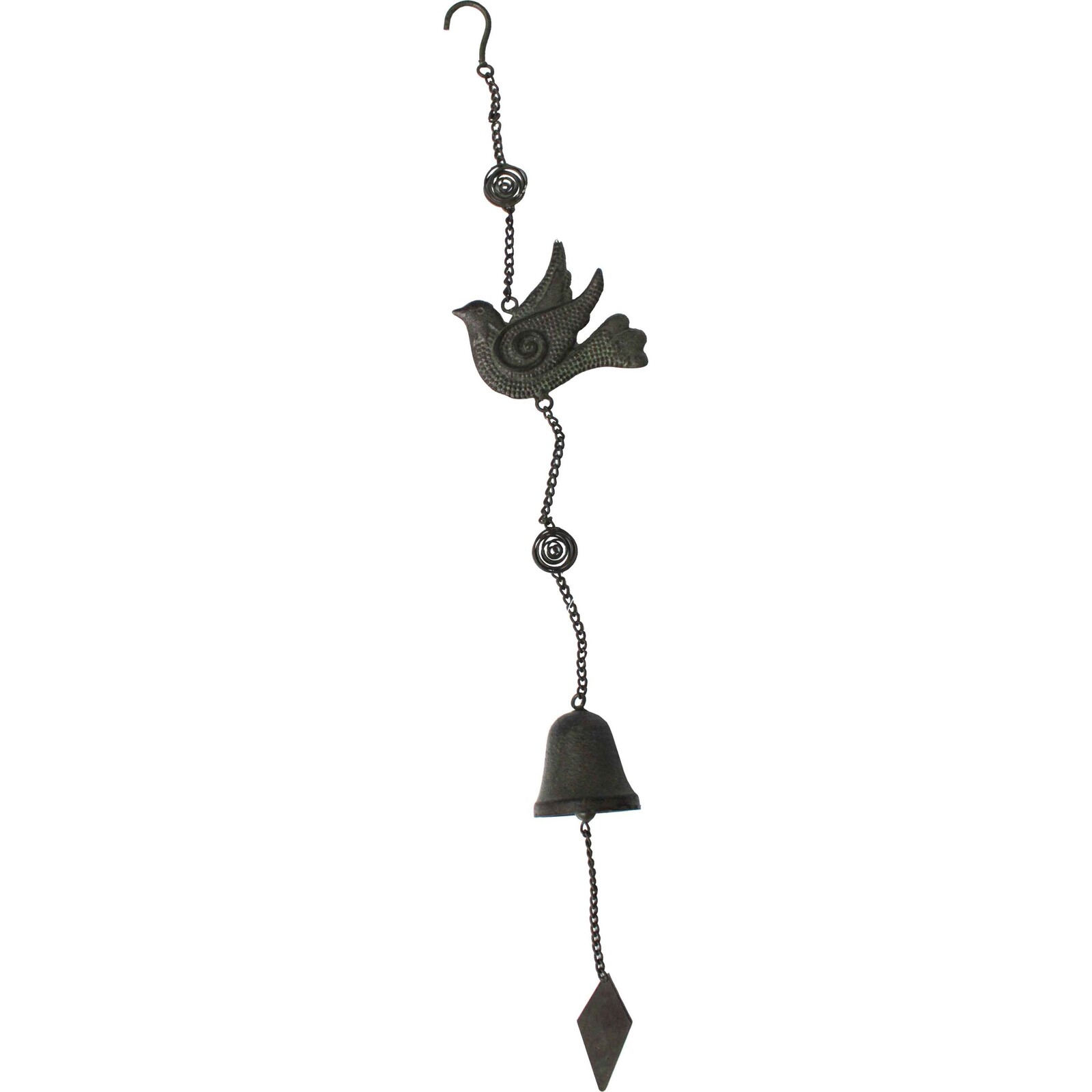 Hanging Bell - Peace Dove Dark
