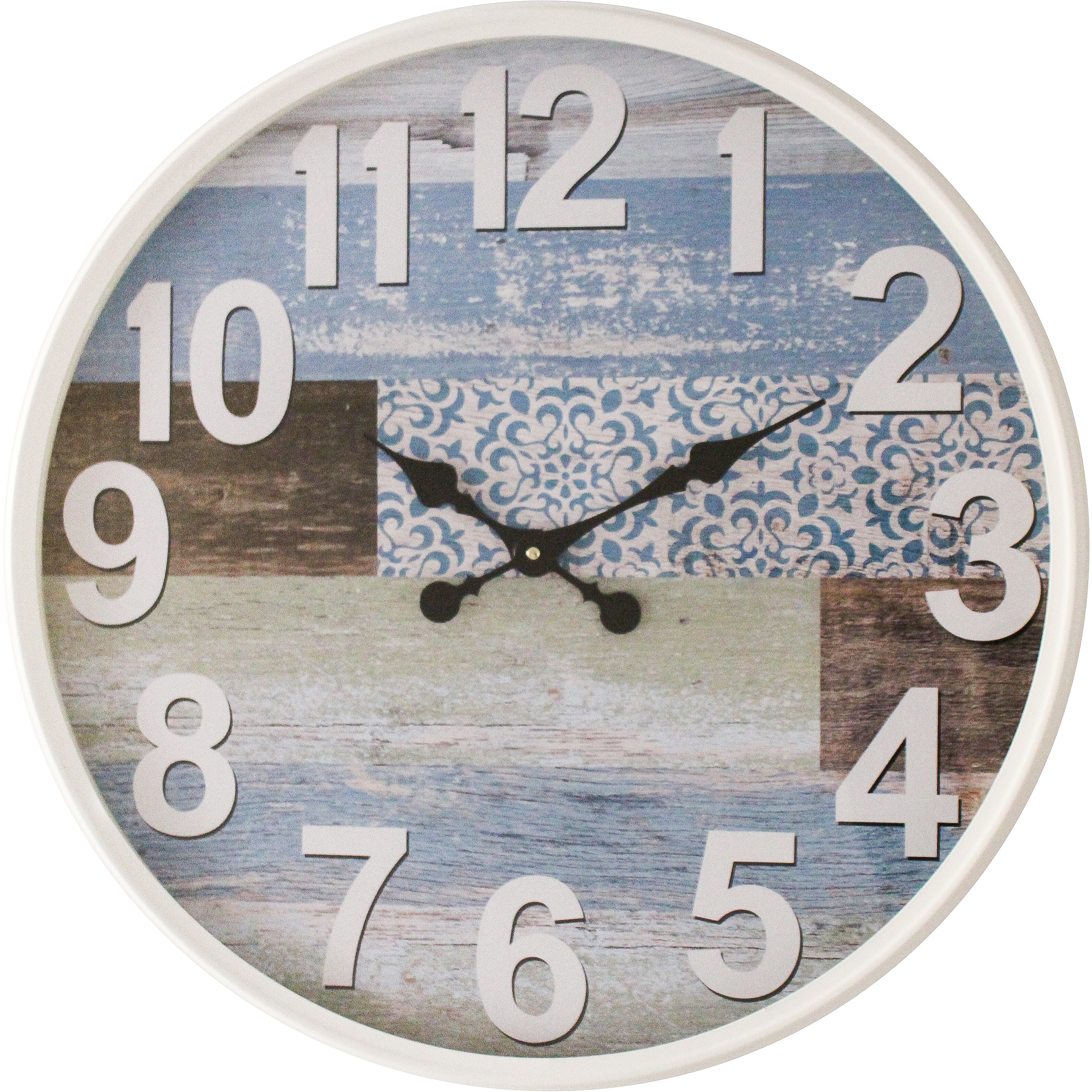 Clock Mix Media Pastel Framed