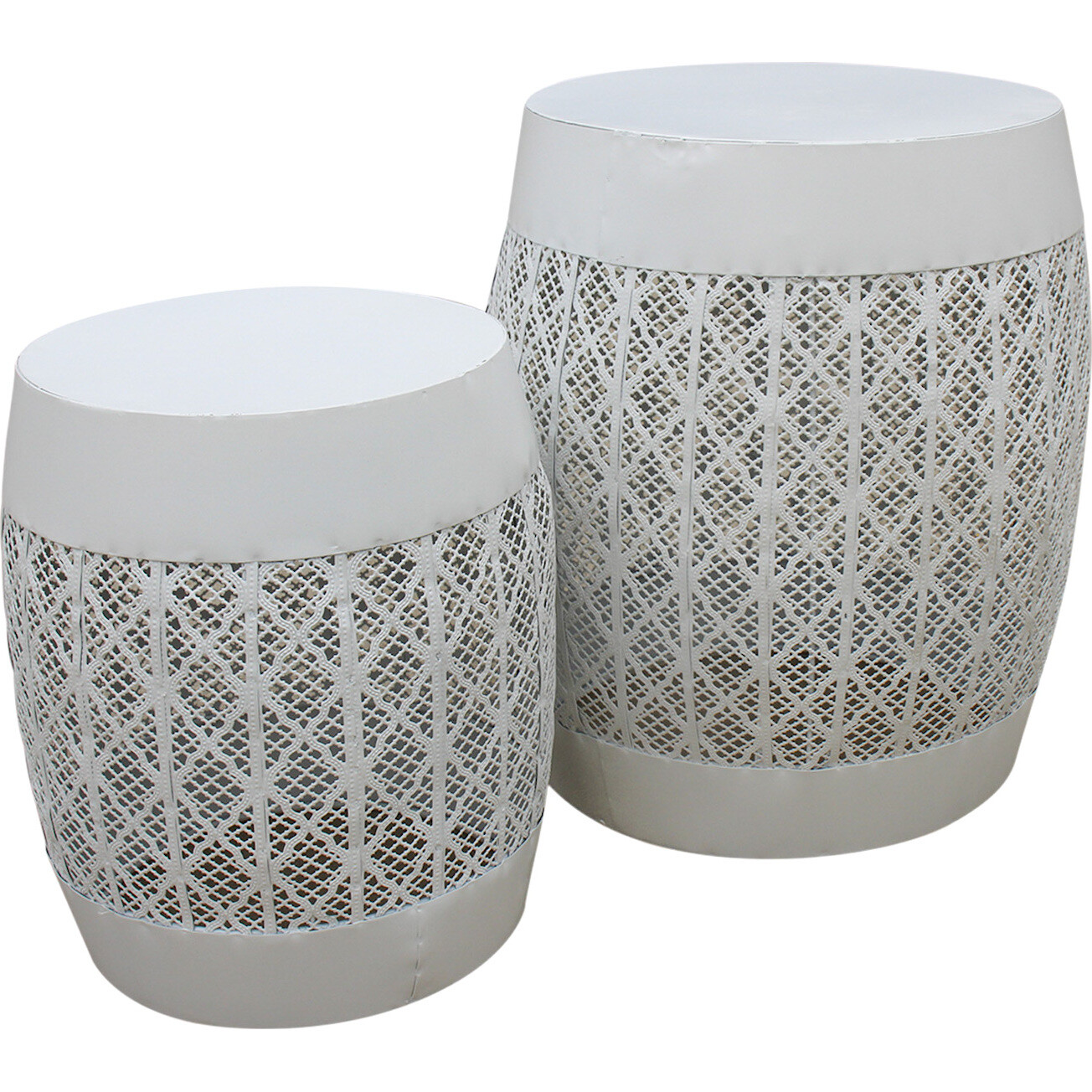 Stools S/2 A/White