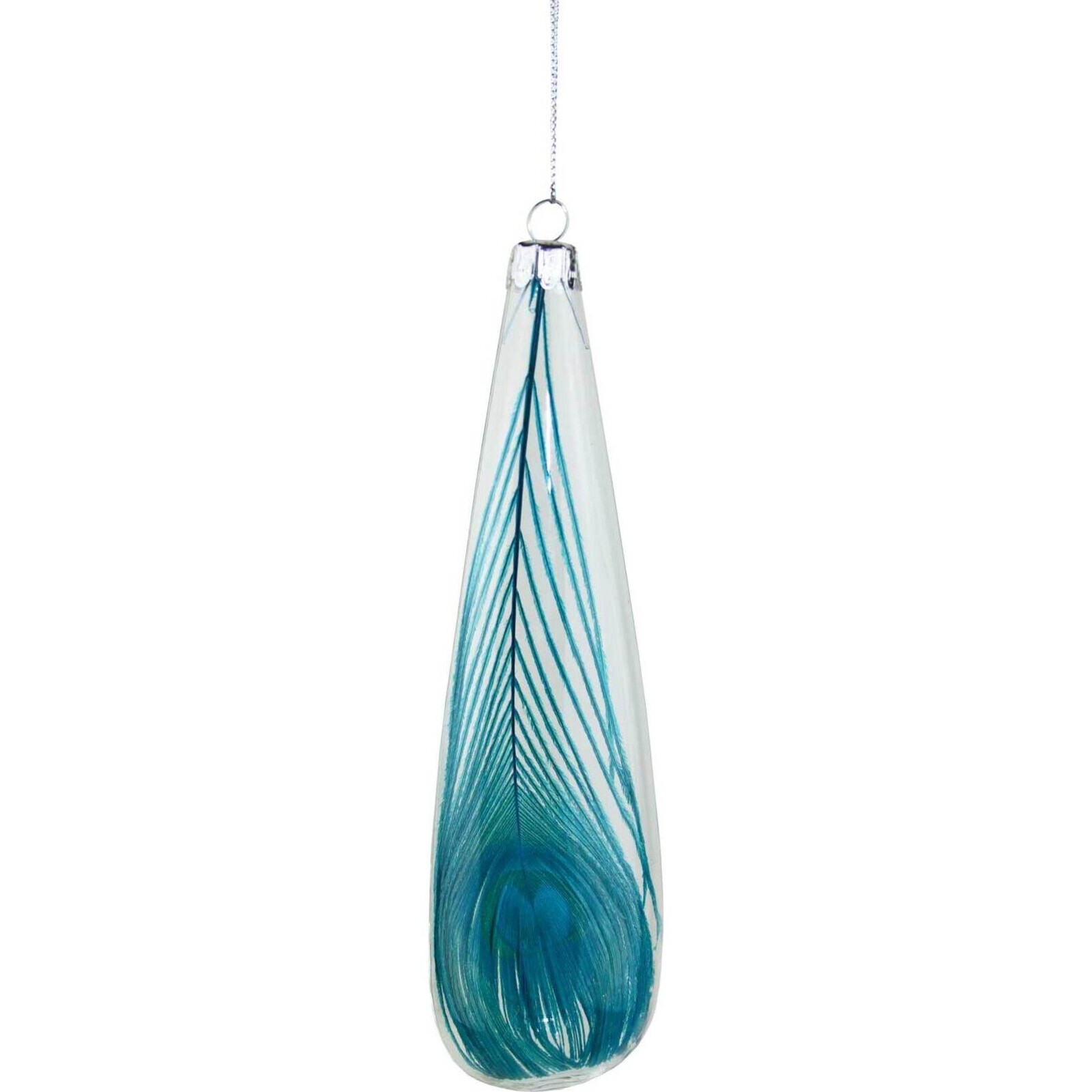 Glass Bauble Plume Long