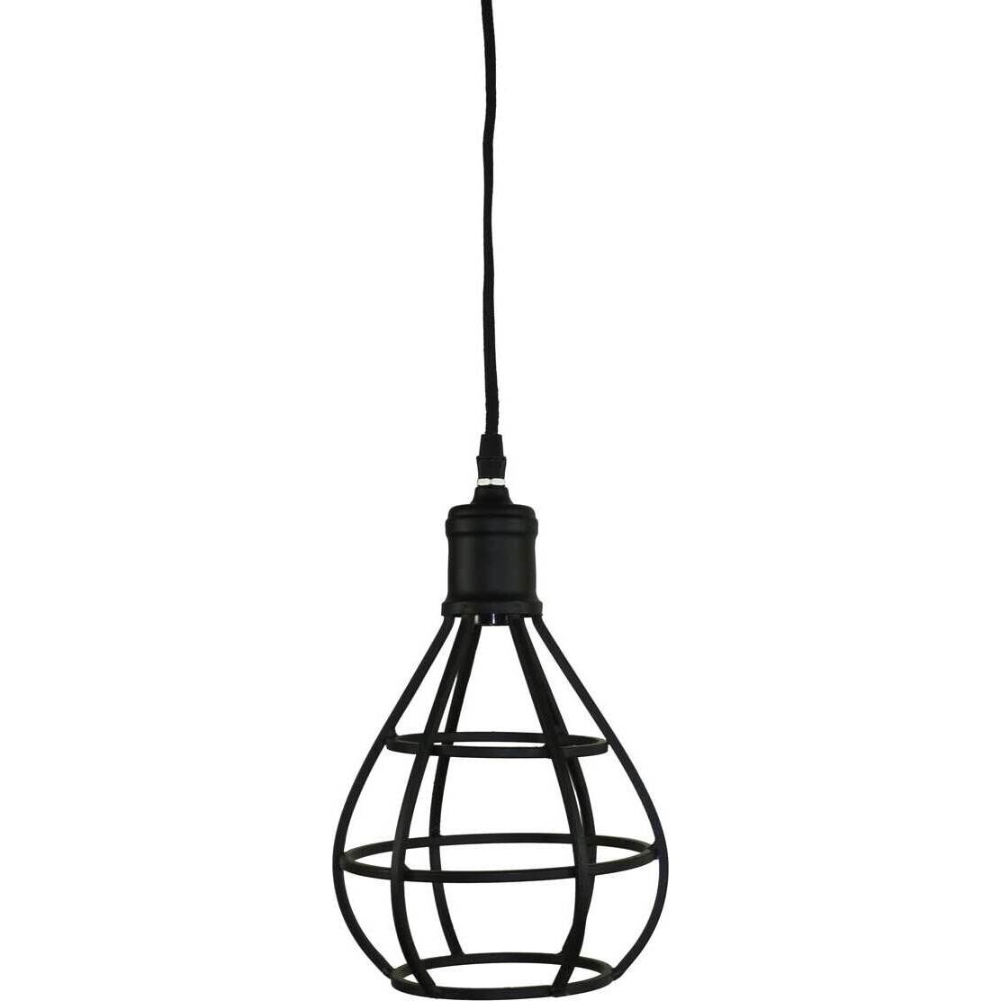 Hanging Lamp Drop Cage Black