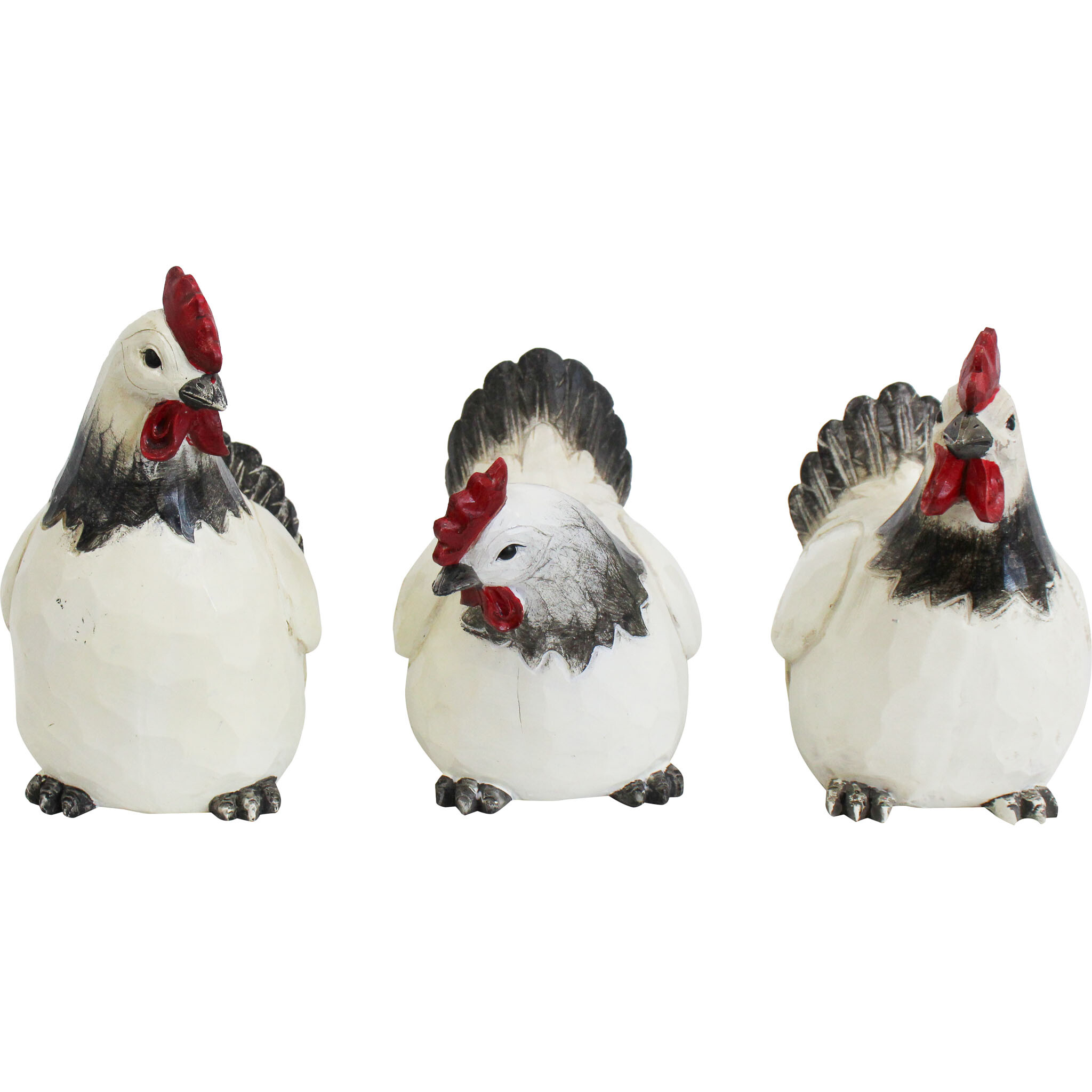 S/3 Chickens Rail Sitters