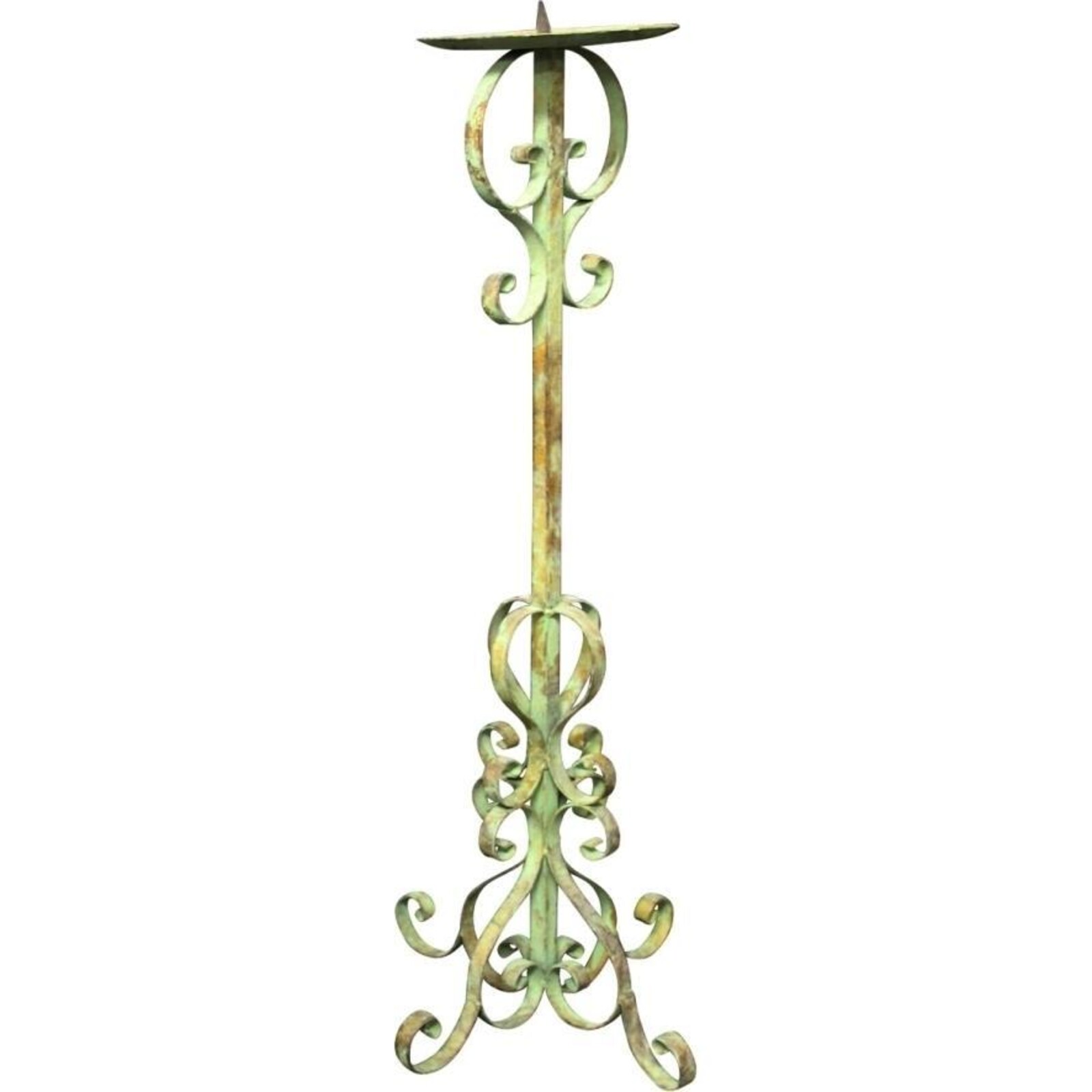 Candle Holder Metal Scroll