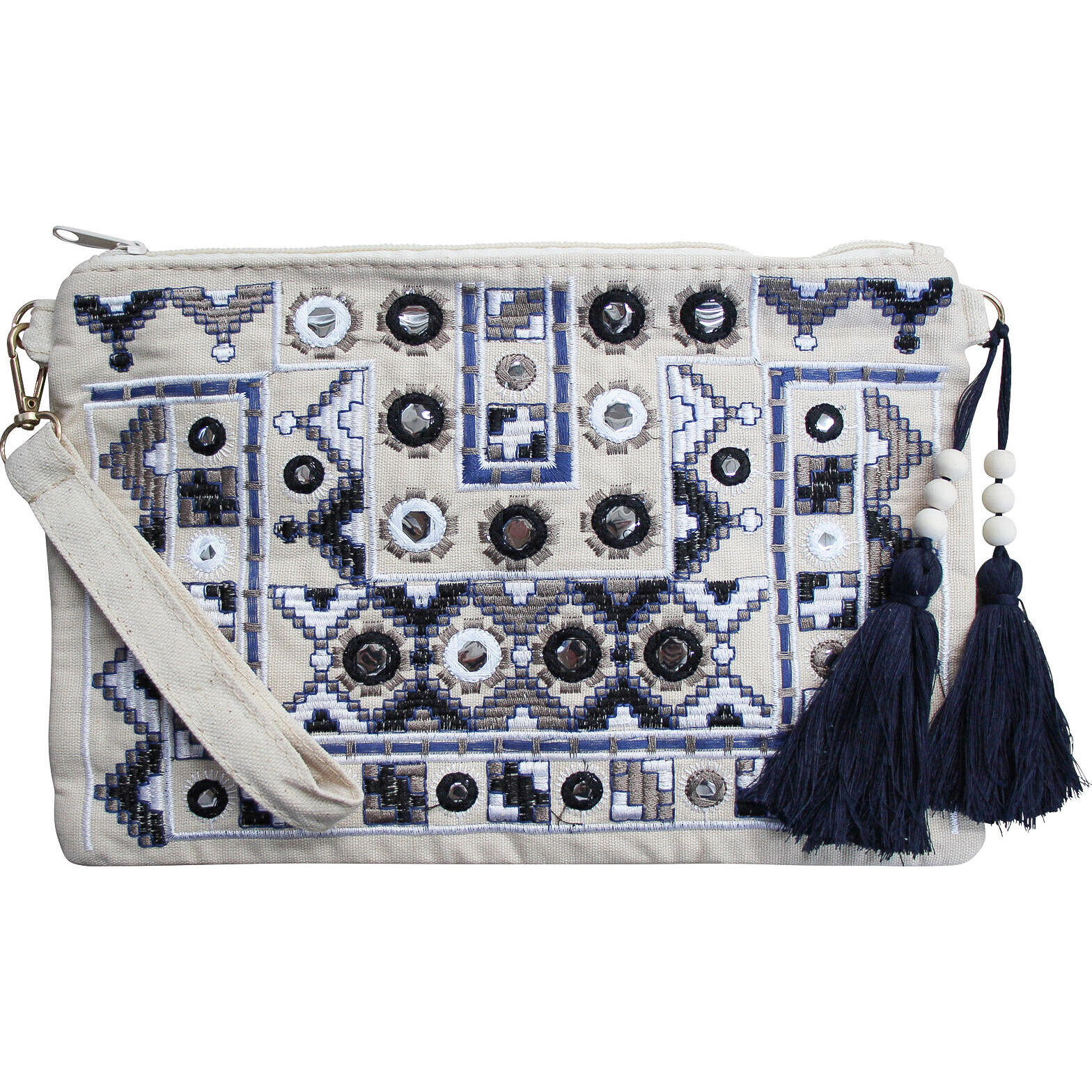 Purse Navy Aztec