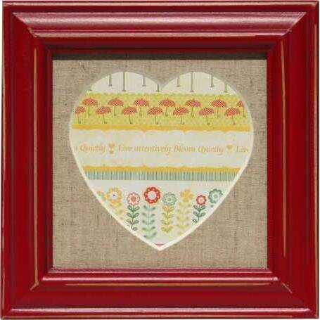 Frame Wine Red Heart 4x4