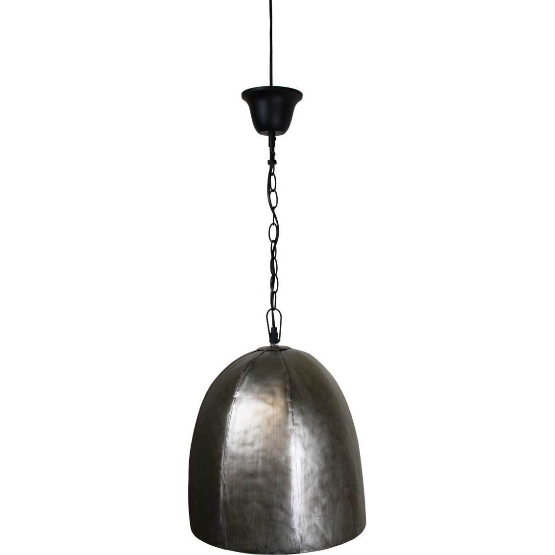 Pendant Light Brush Silver Lrg