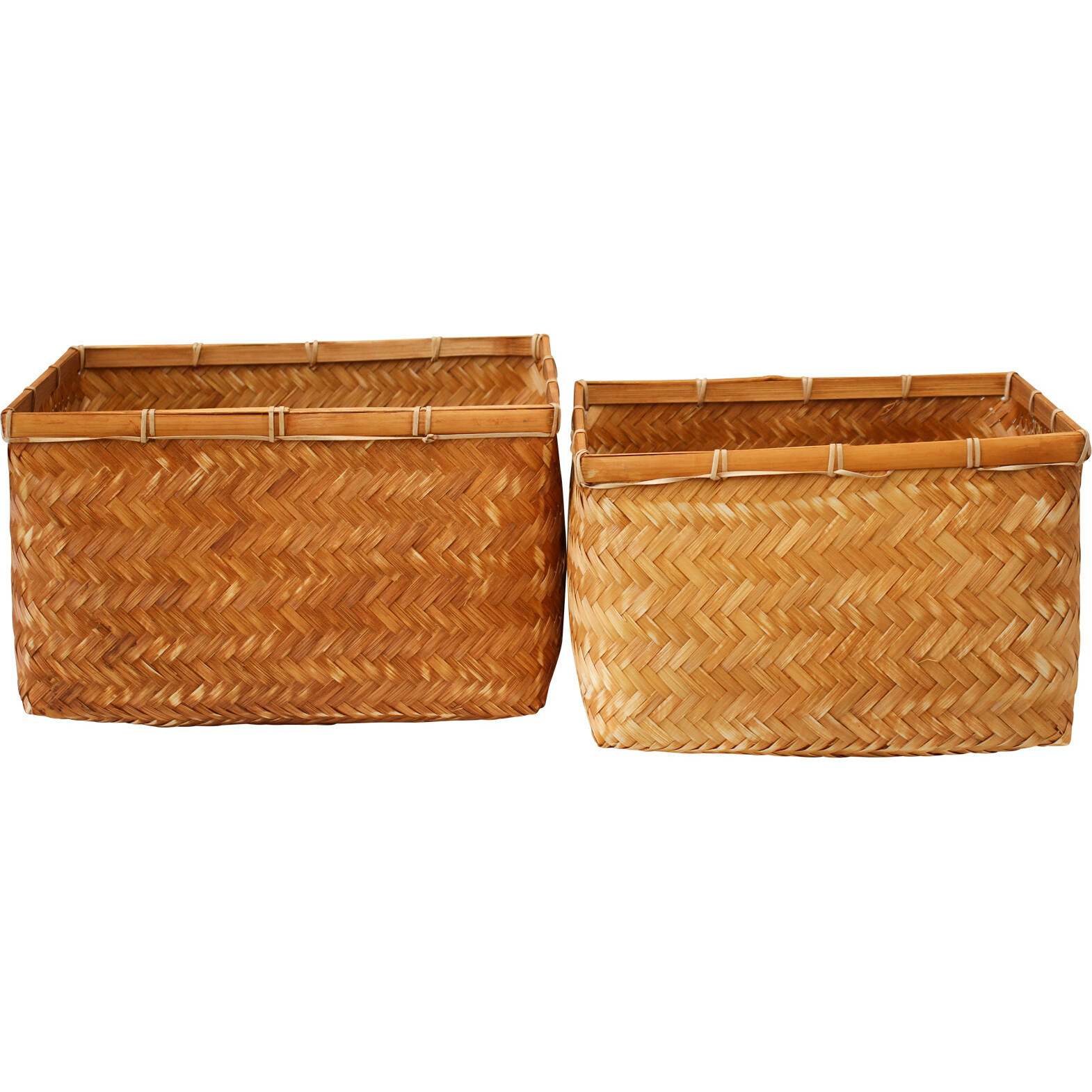 Bamboo Storage Tray S/2