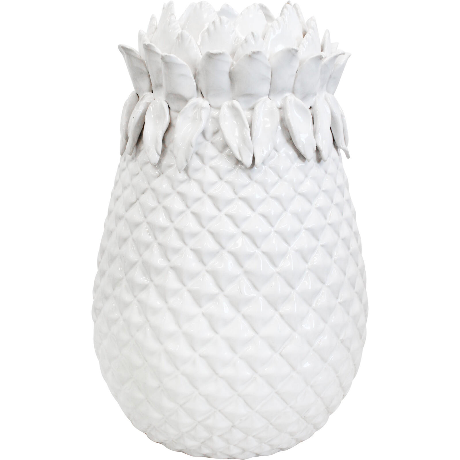 Pineapple Vase Ivory