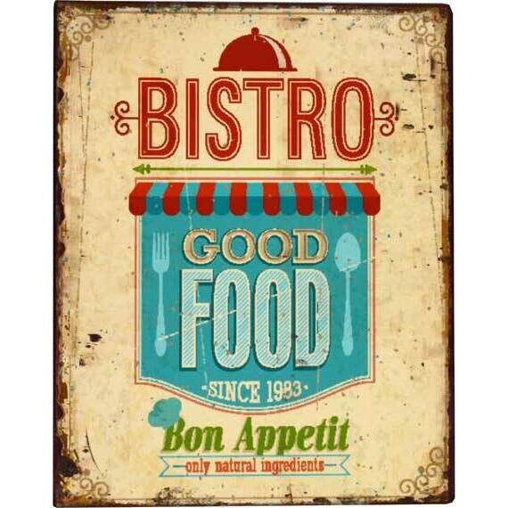 Tin Sign Bistro Food