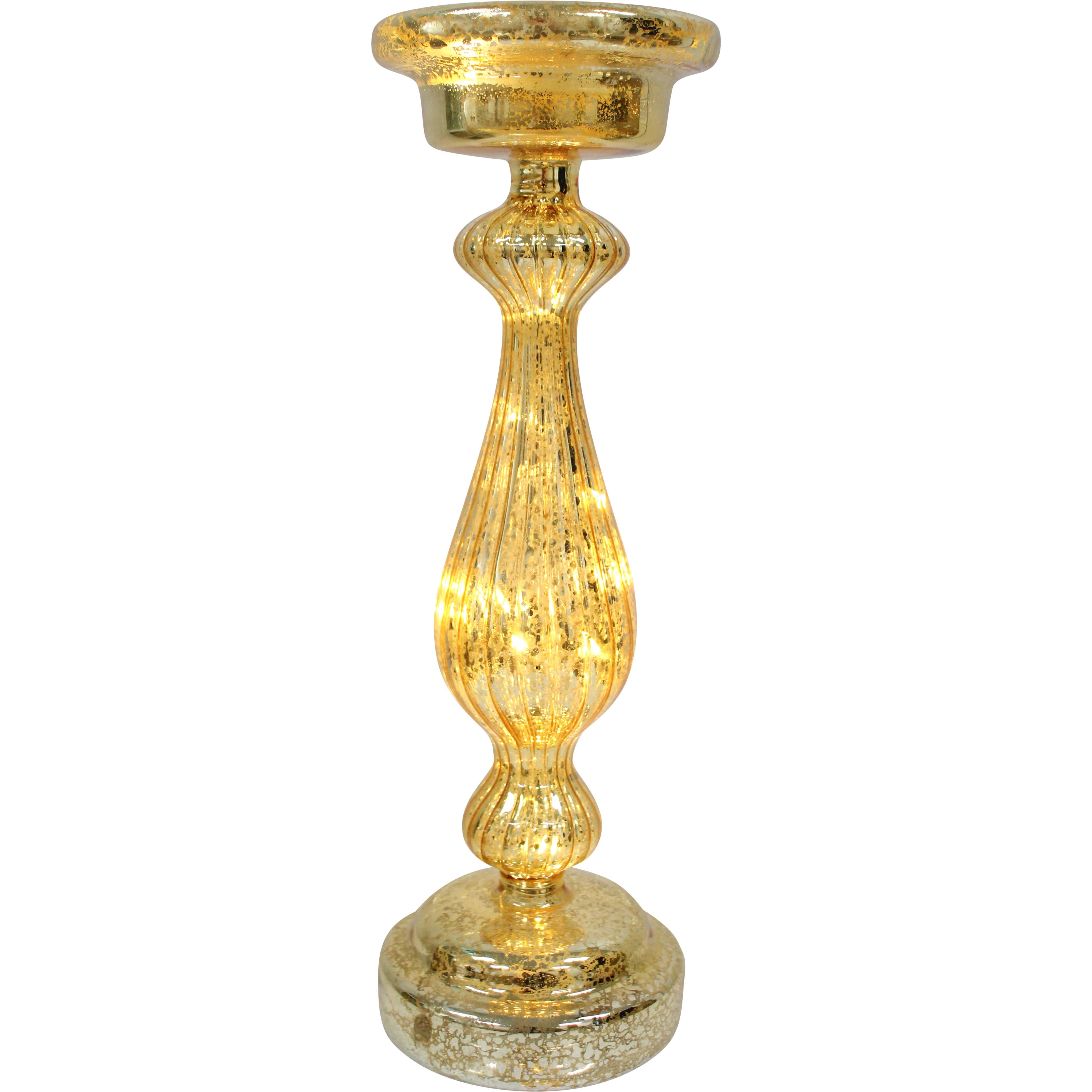 Glass Candle Holder LED Amber