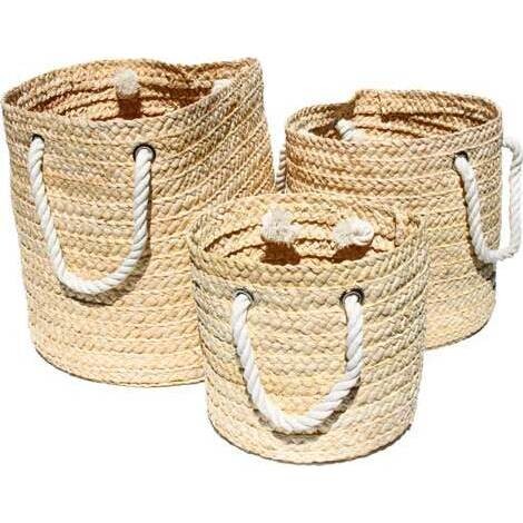 Bucket Basket Naturale S/3