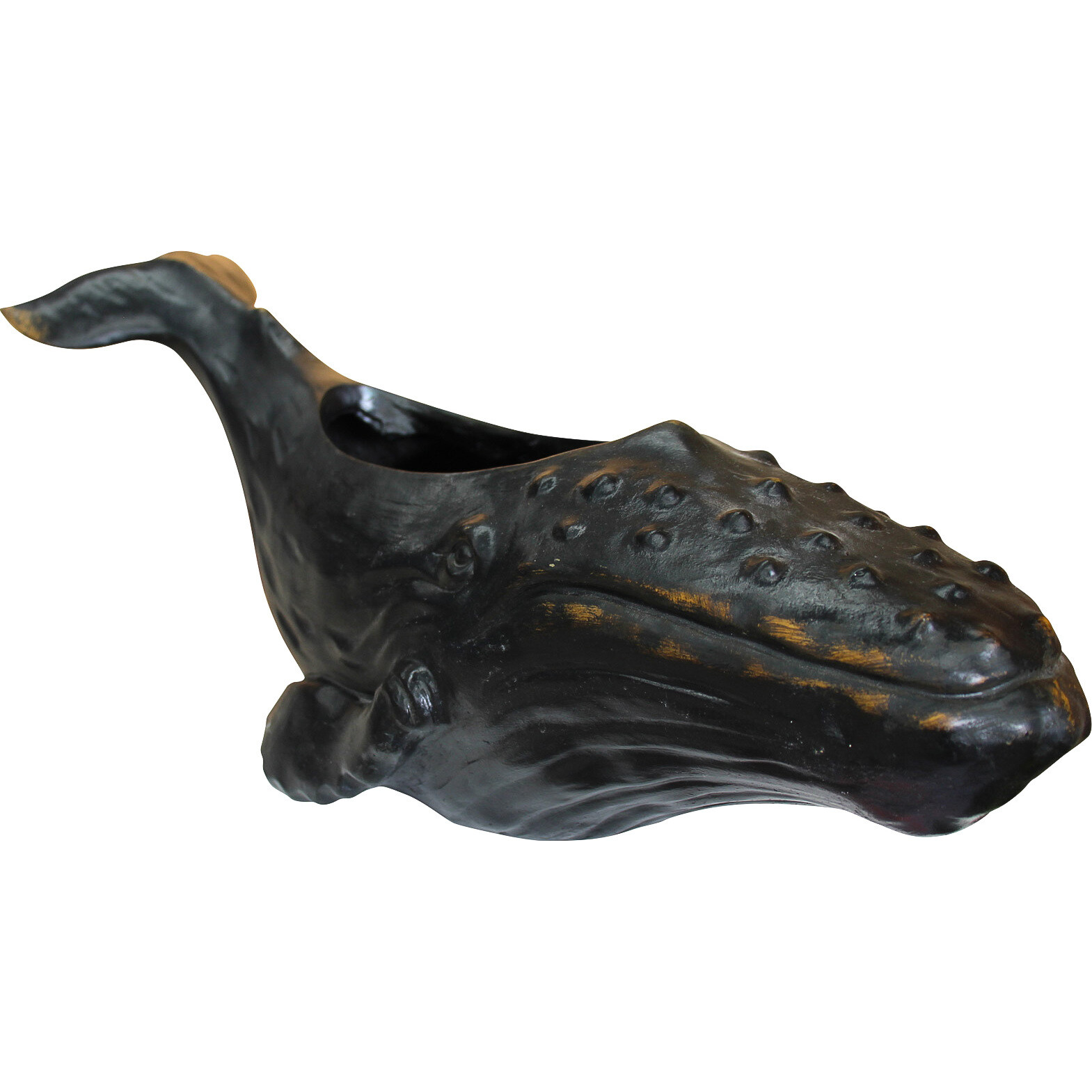 Whale Planter Dark Lrg