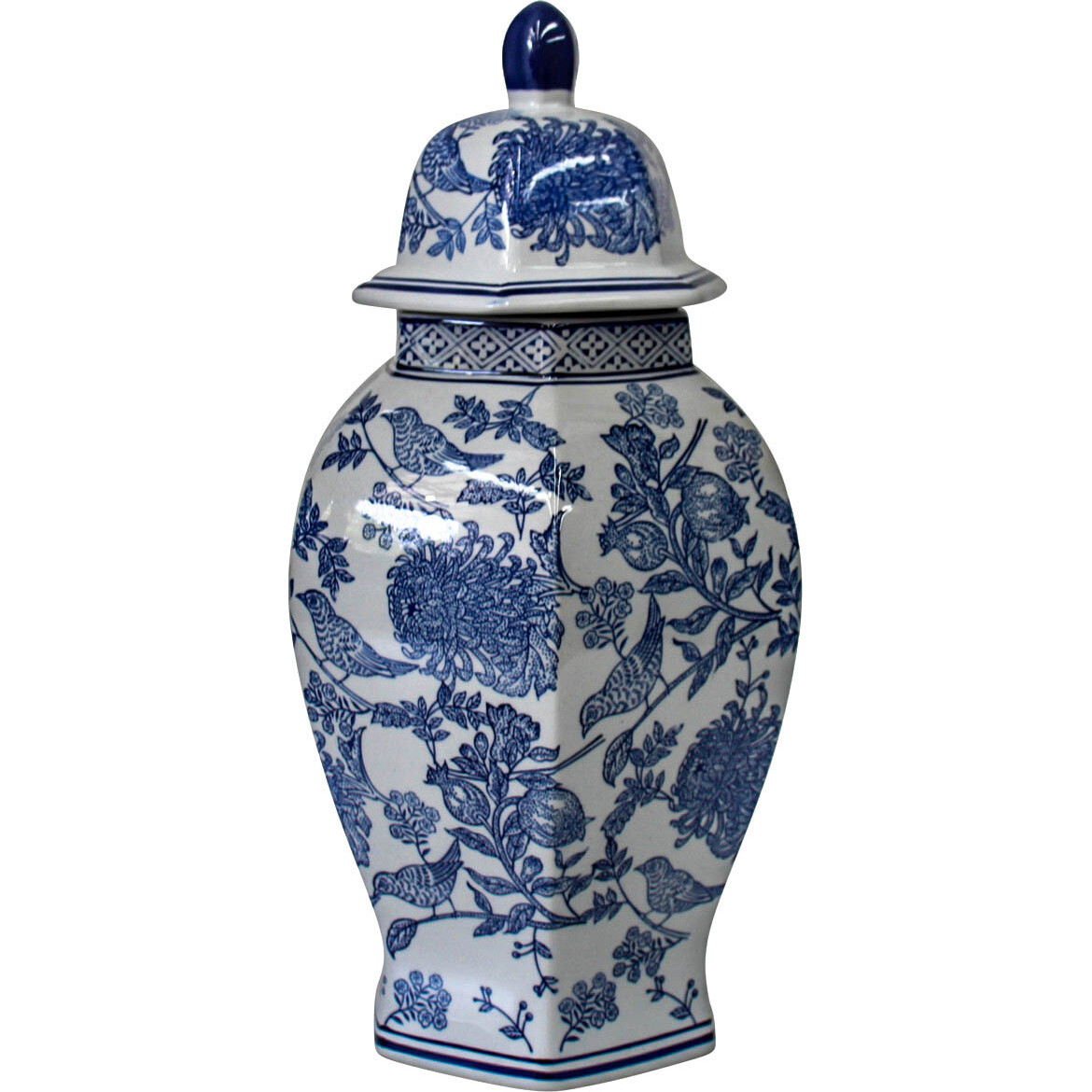 # Ginger Jar Blue Bird/ Pomegranate