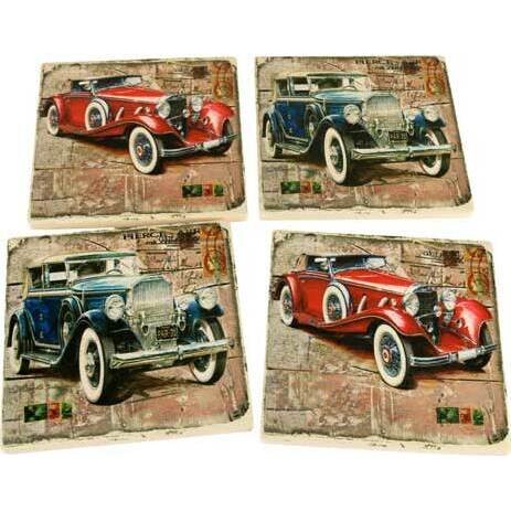 Coasters Vintage Cars S/4