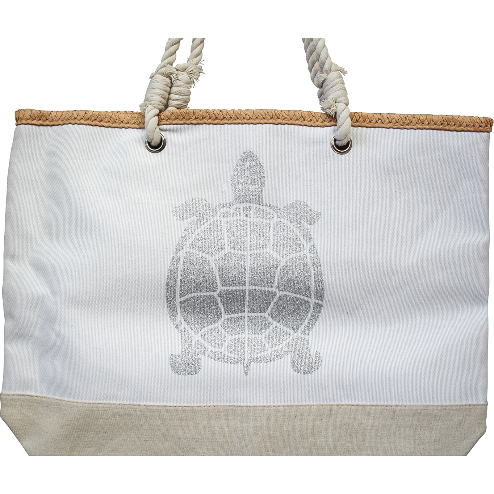 Beach Bag Turtle Silver