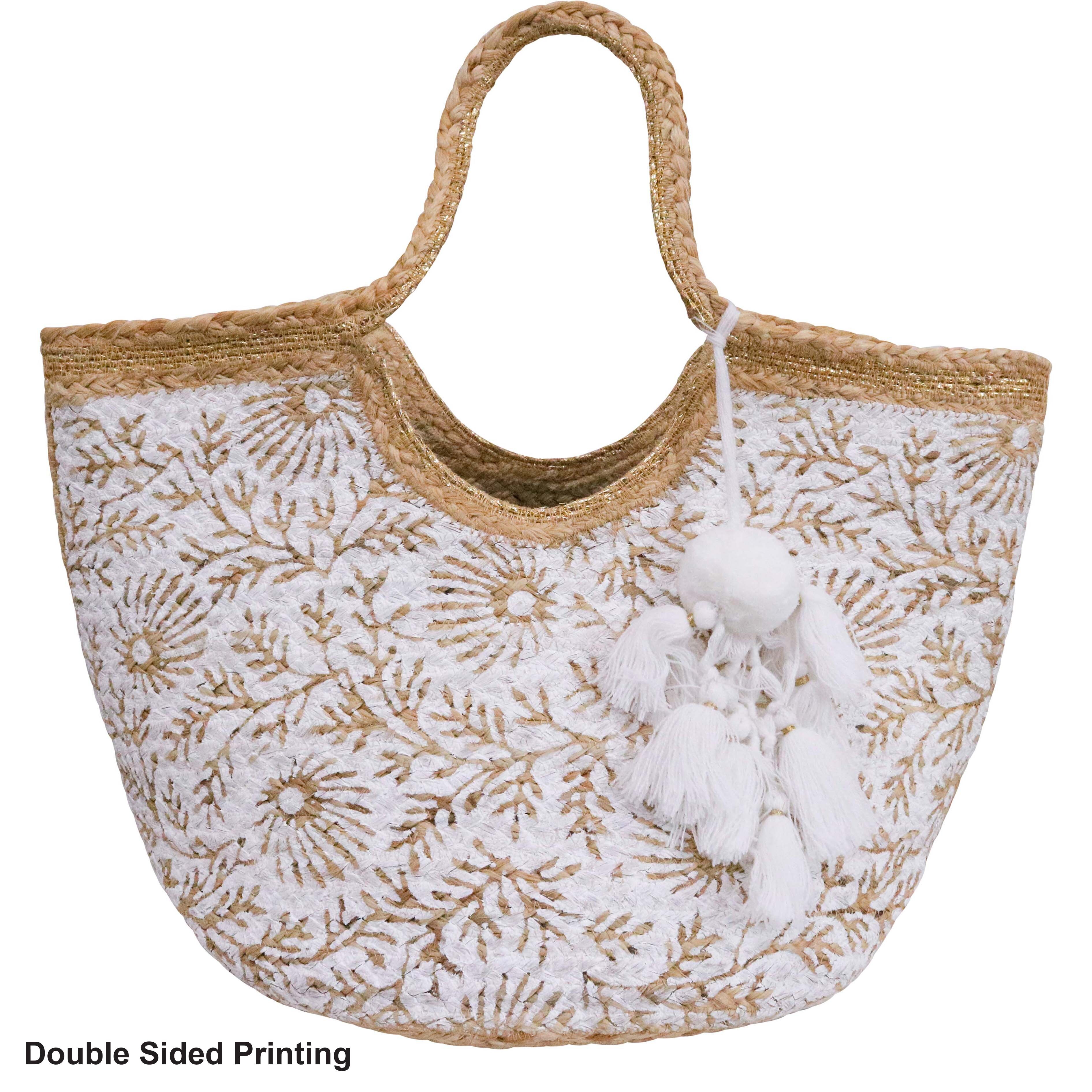 Jute Shopper Chloe White