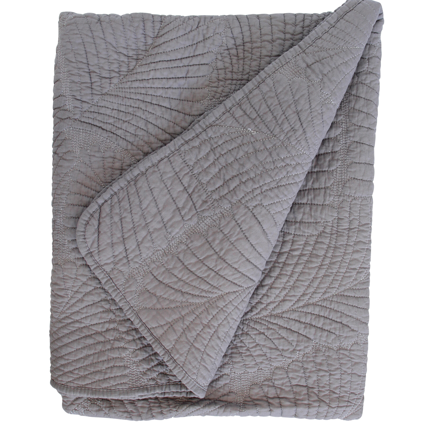 Quilted Throw/ Bedspread Leaf