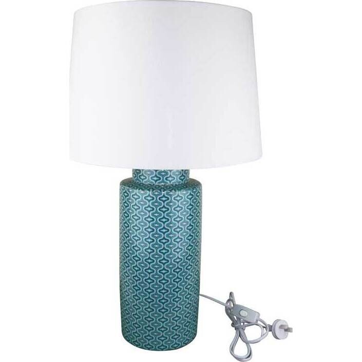 Lamp Teal Ogee