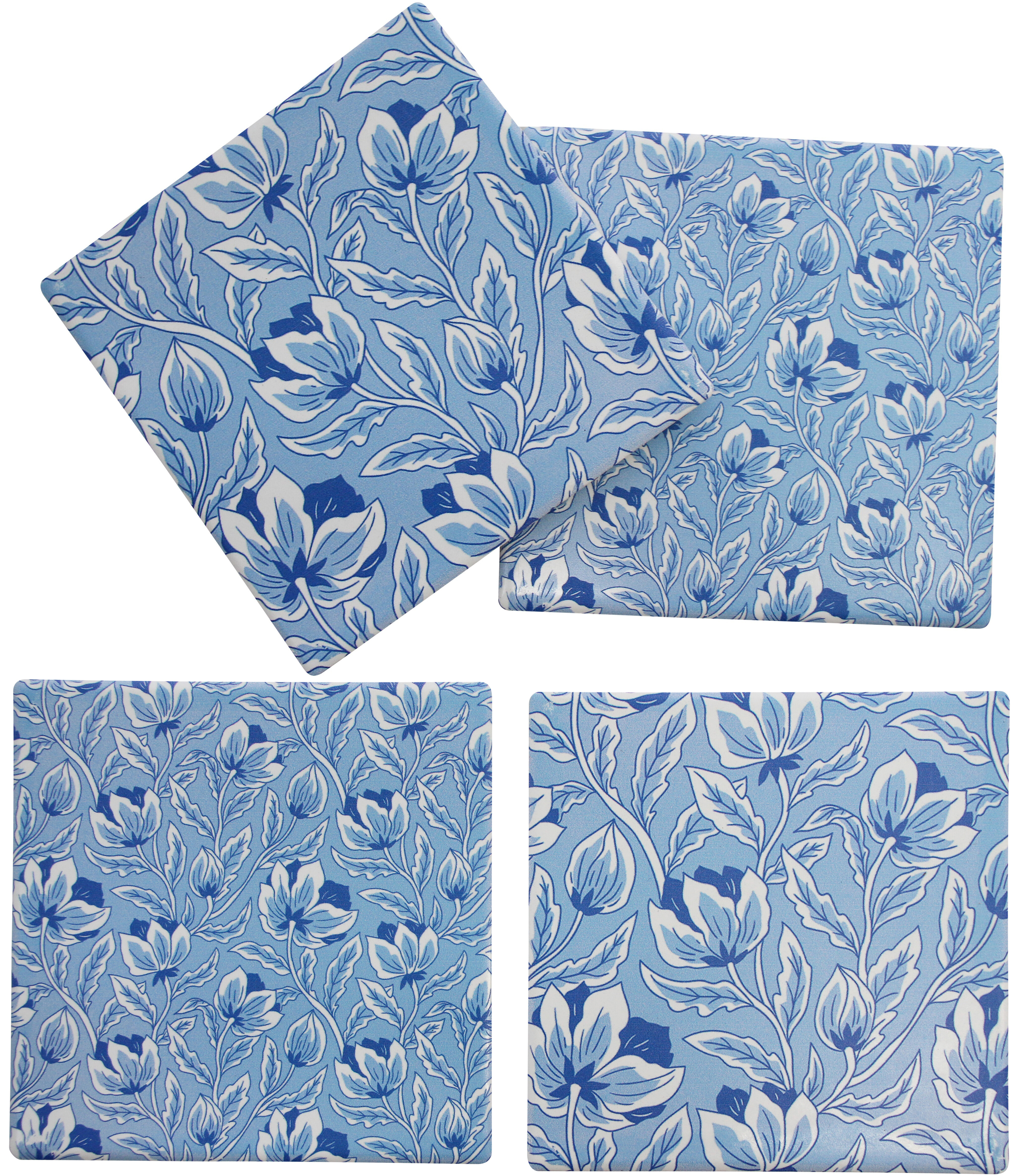 Coasters S/4 Blue Magnolia