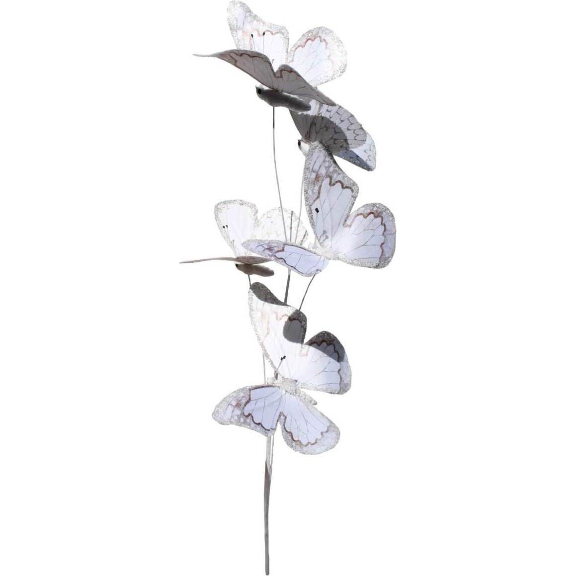 Butterfly Stem White Sparkle