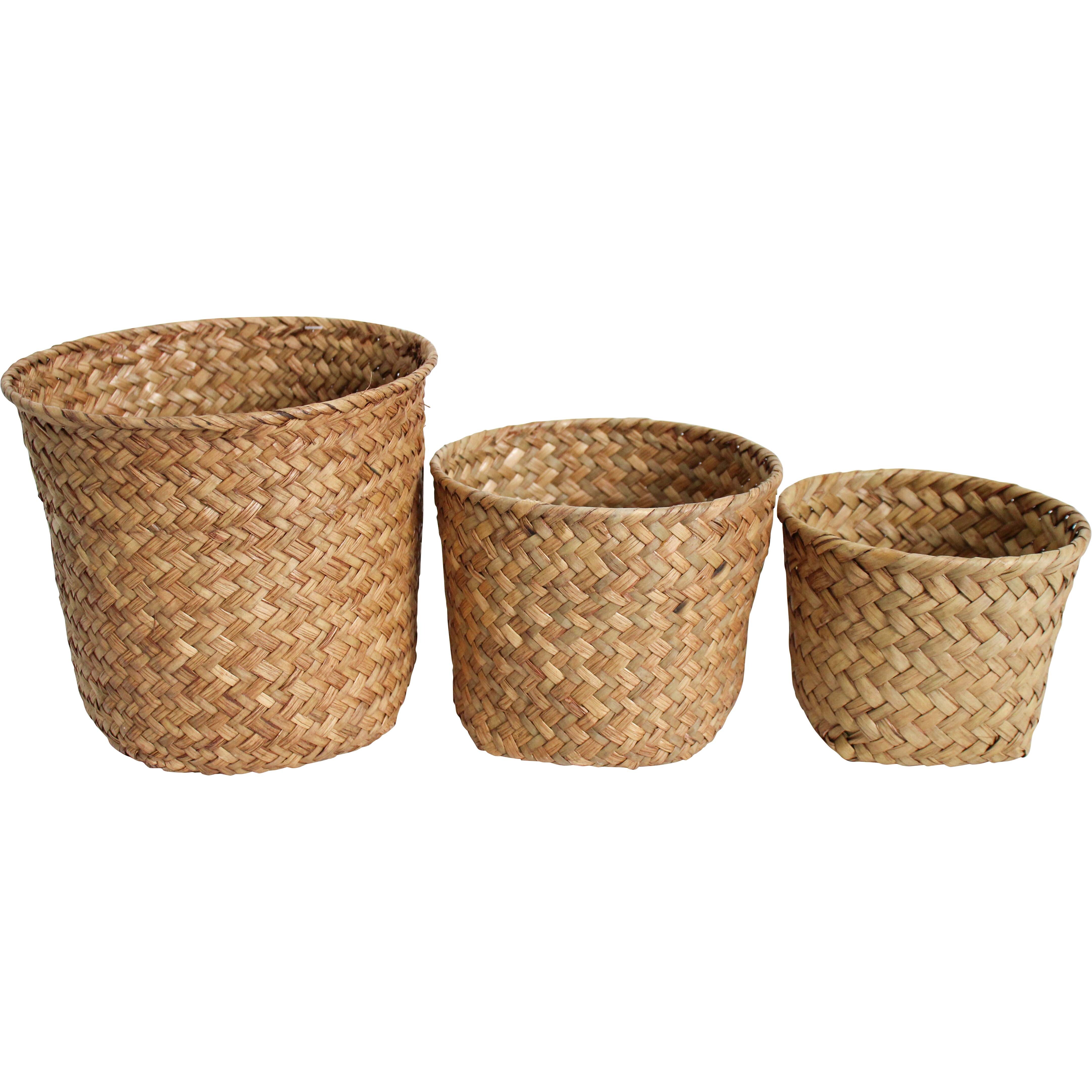 Woven Tubs S/3 Natural