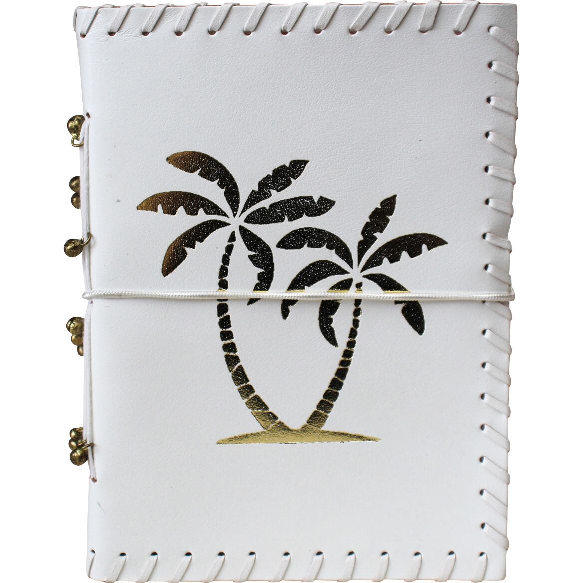 Leather Notebook Palm White