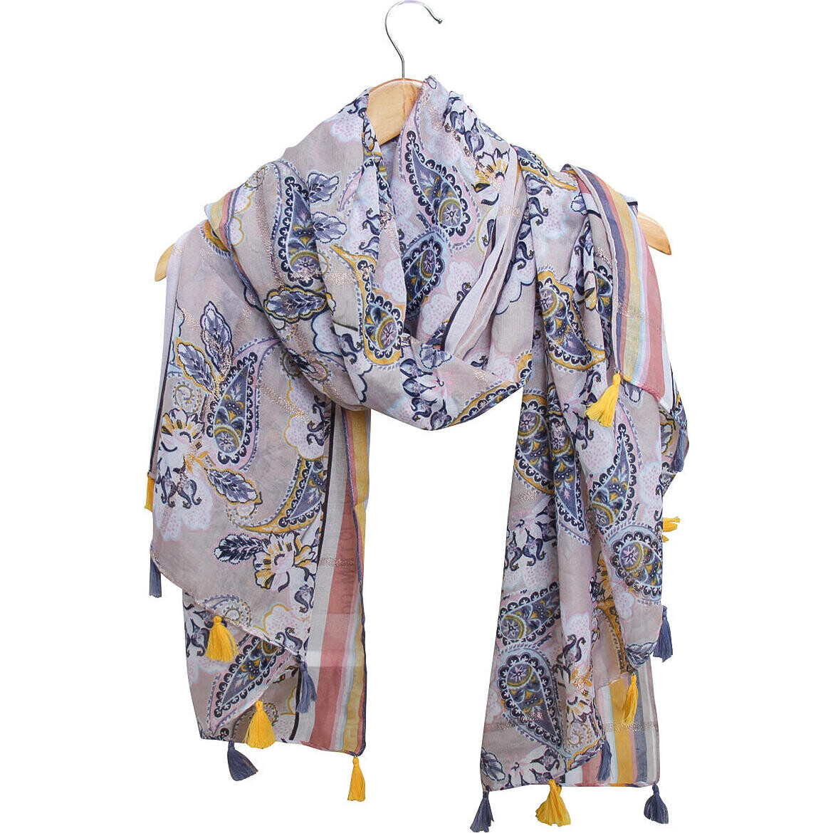 Sarong/ Scarf Mustard Paisley