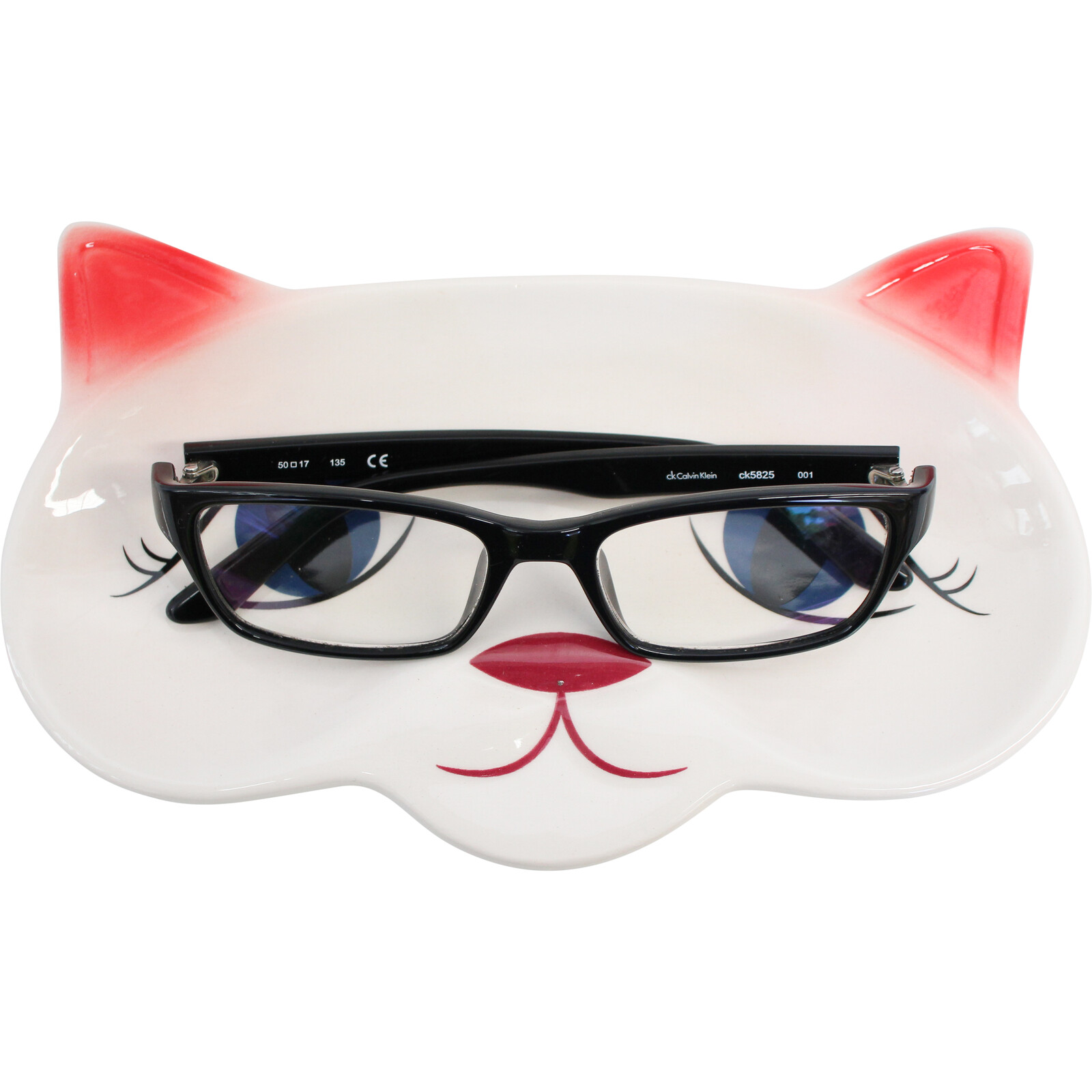 Cat Glasses Dish Face