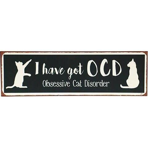 Tin Sign OCD Cat