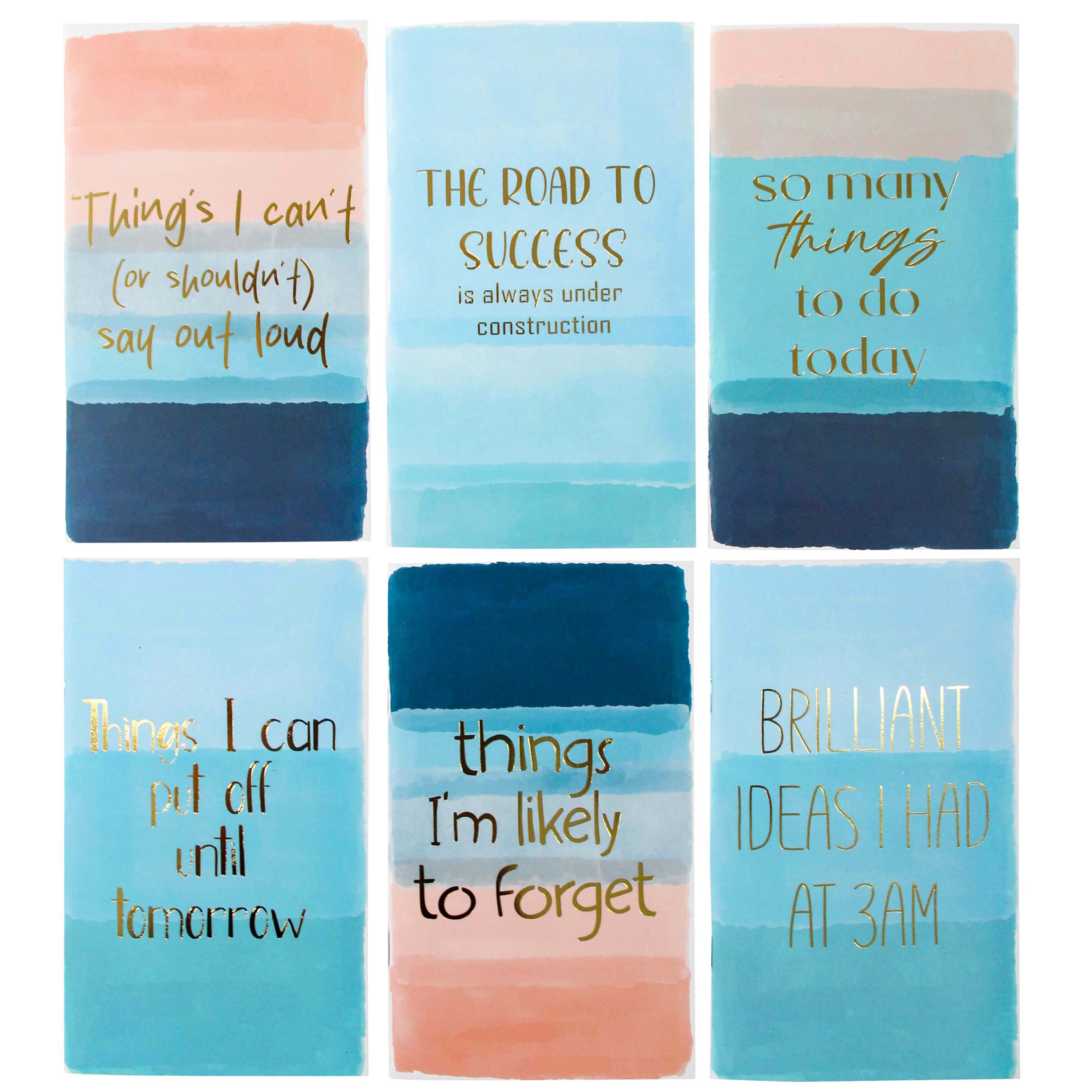 Set/6 Notebooks Sayings