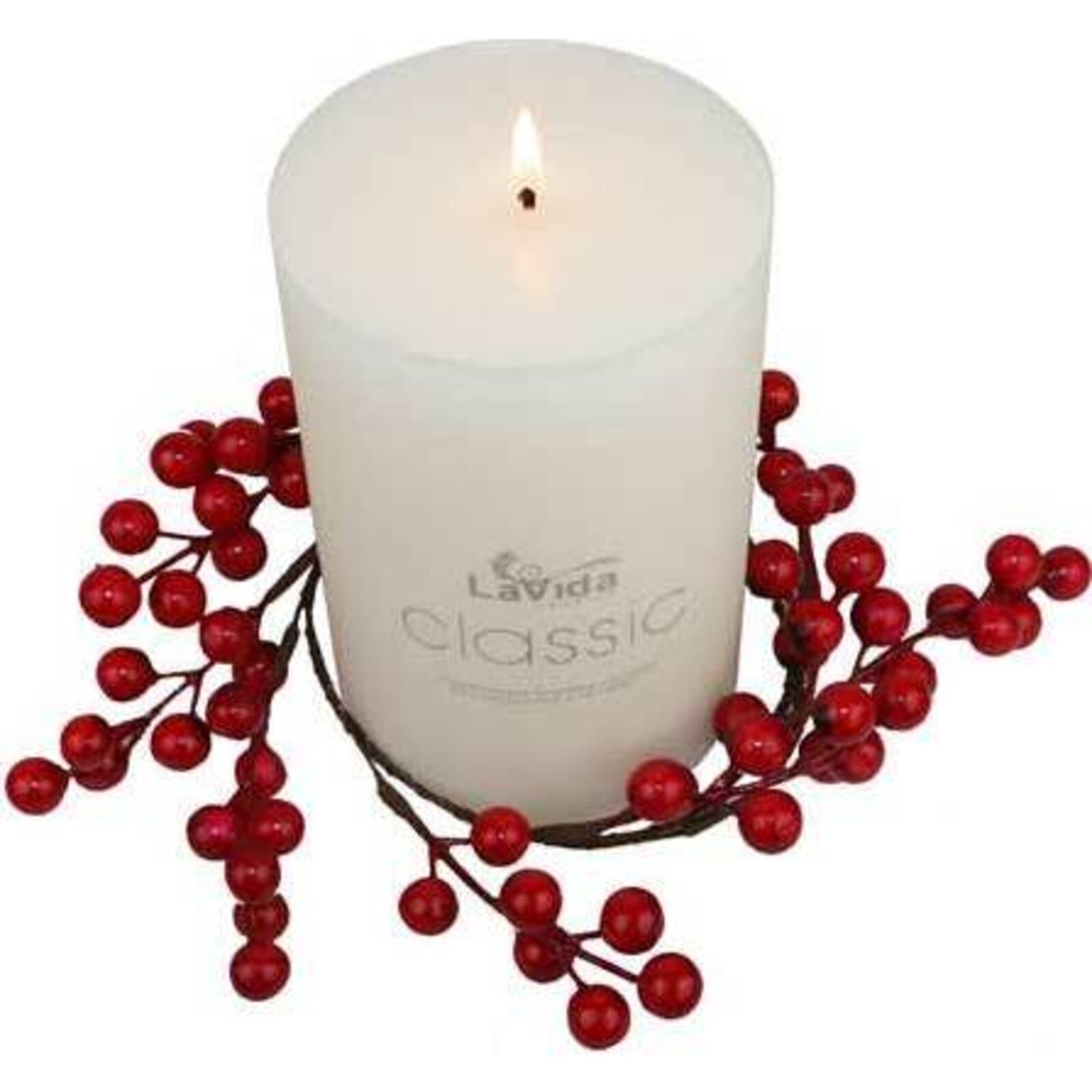 Candle Ring Red Berries