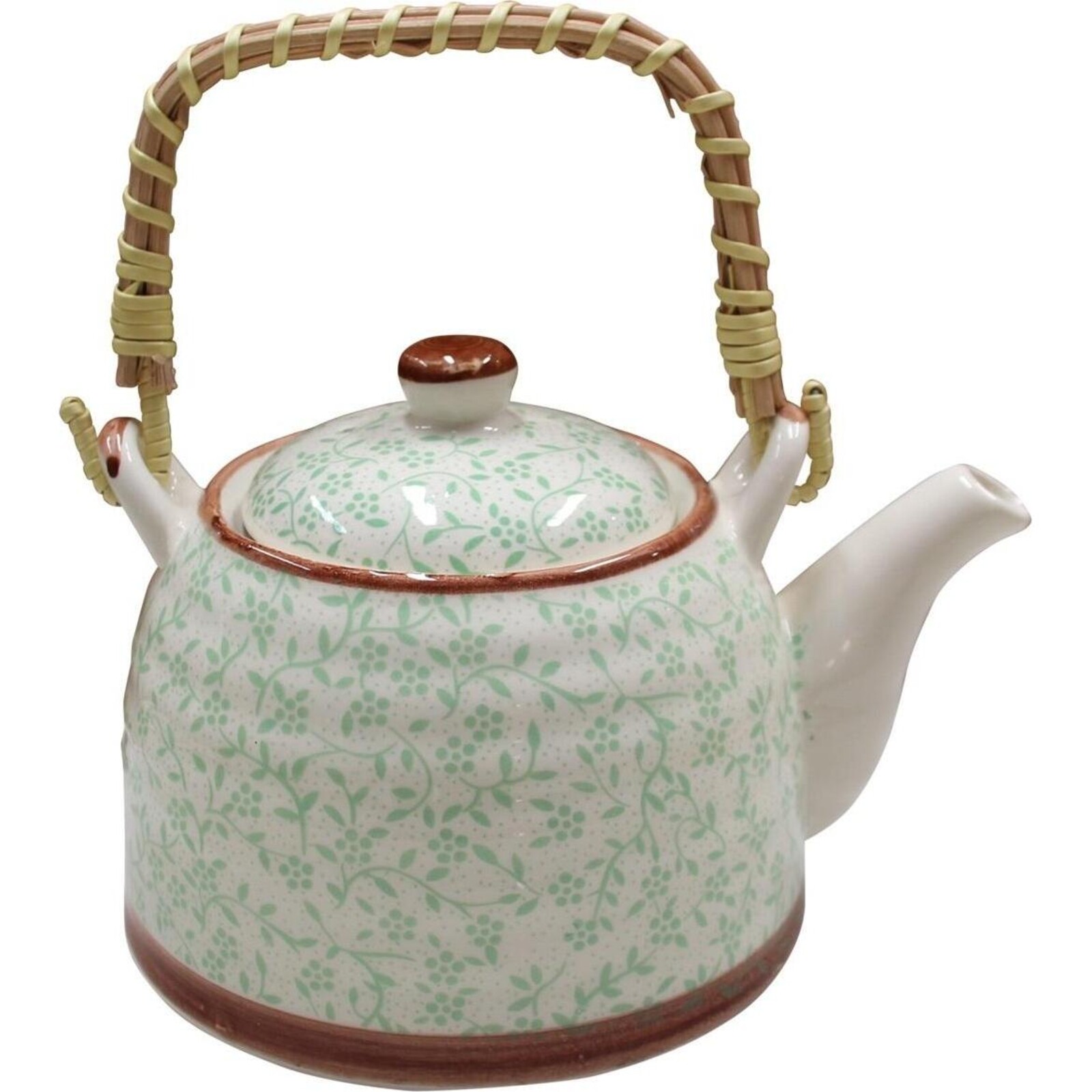 Teapot Green Vine Sml