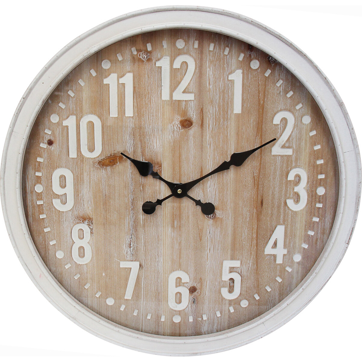 Clock Hamptons Framed Glass 60cm