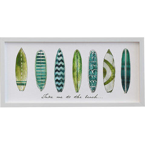 Framed Print Surfboard Row