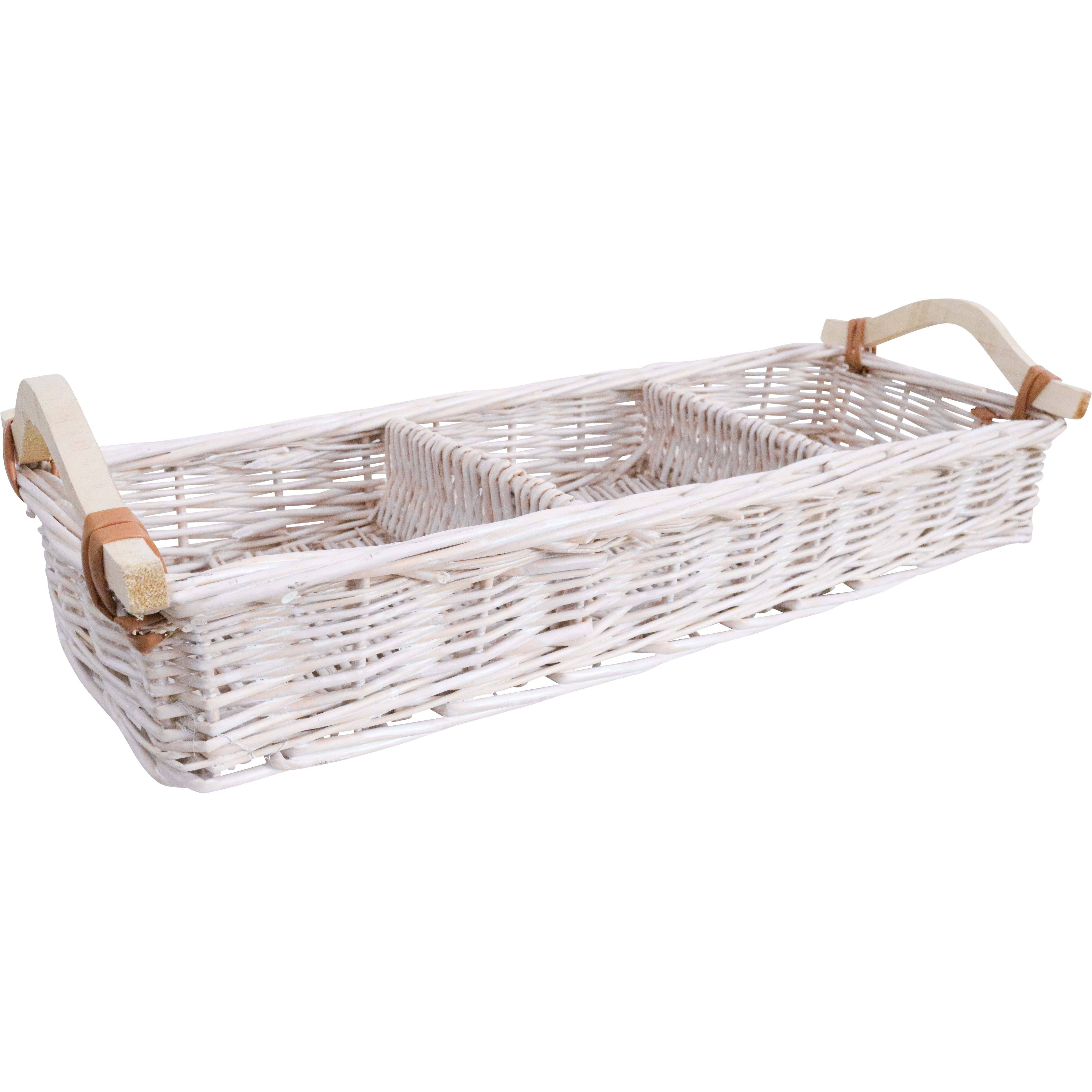 Tray Wicker Storage White