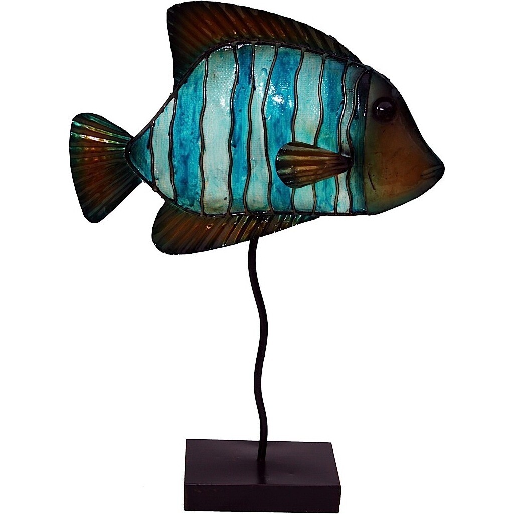 Fish on Stand - Blue Stripe