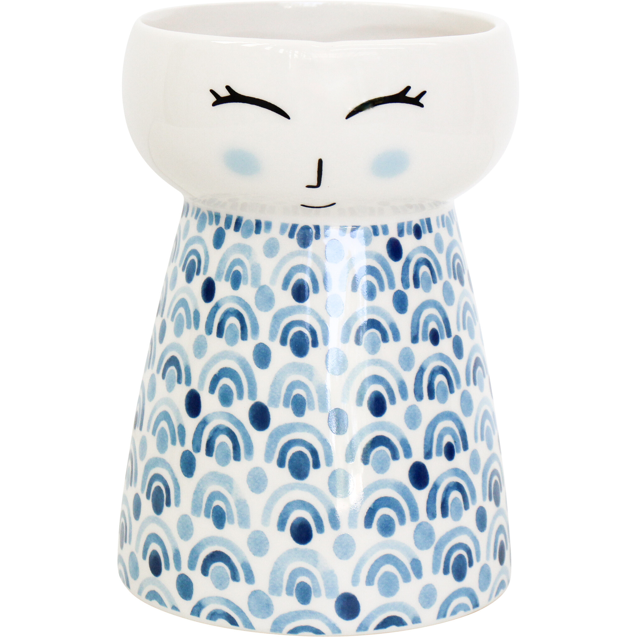 Doll Vase Blue Rainbow