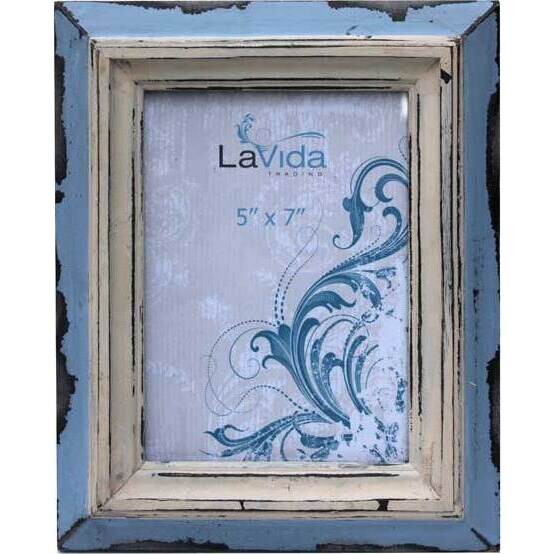 Frame Rustic Blue Lrg