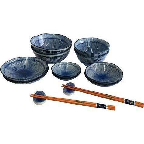 Jappa Bowls Set Stripe w/ Chopsticks