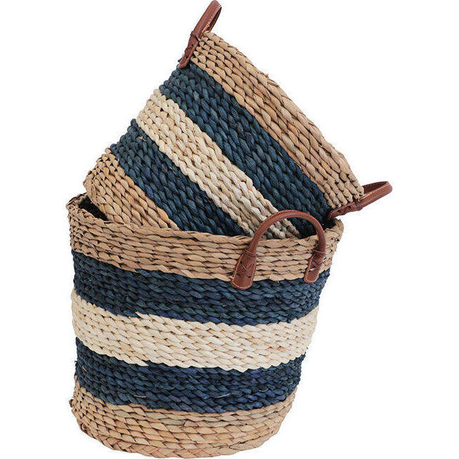 Tub Basket Double Navy S/2