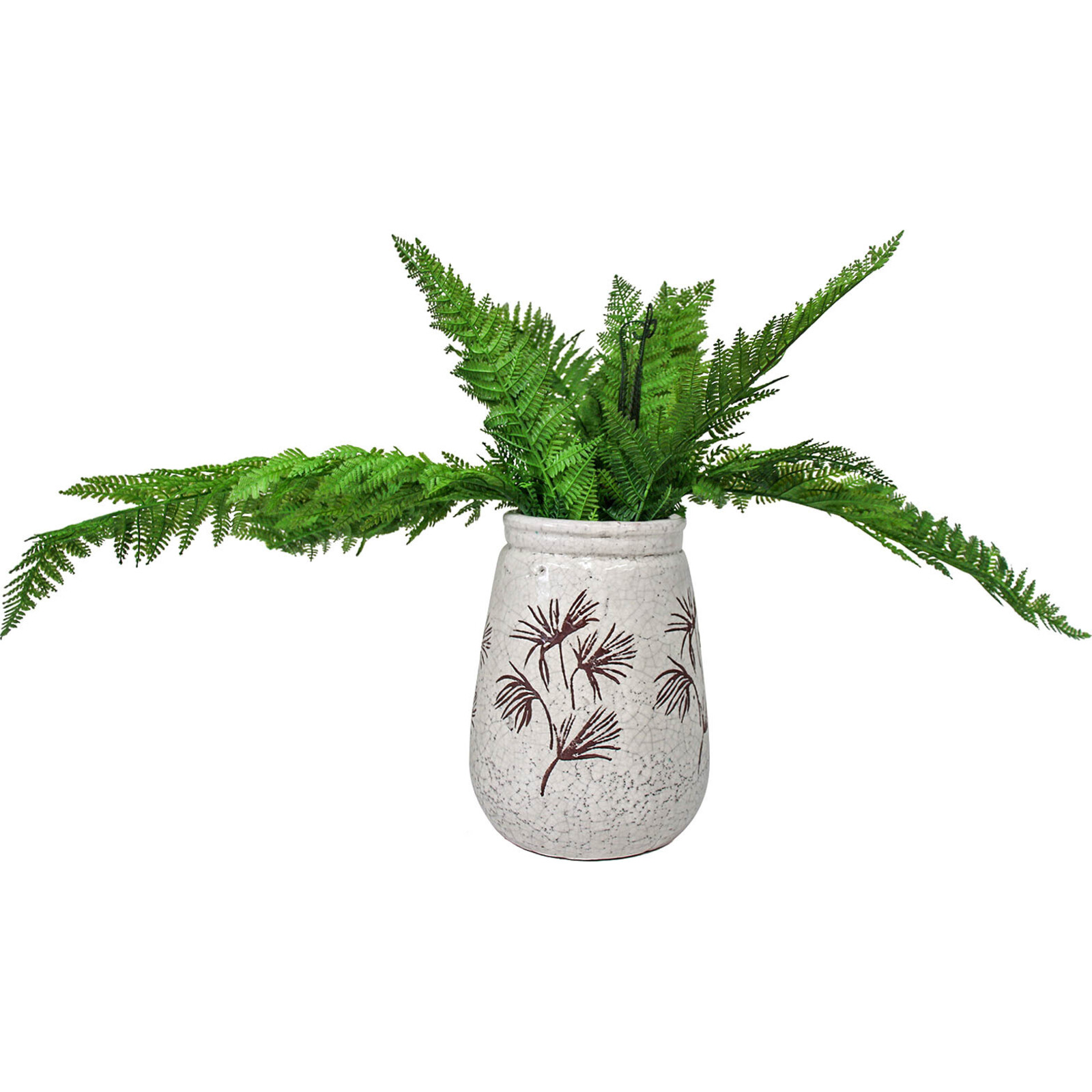 Vase White Palm Lrg